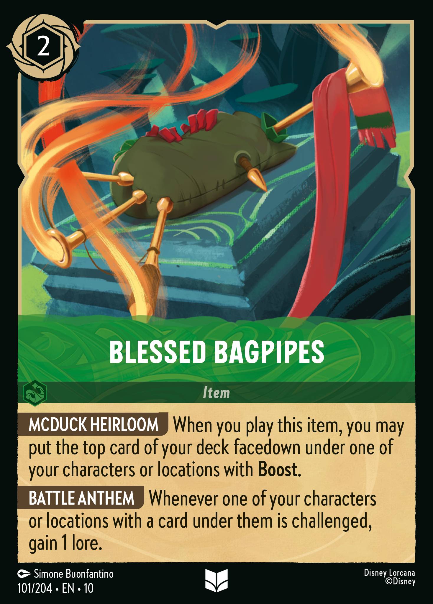 Carta Blessed Bagpipes del set Whispers in the Well