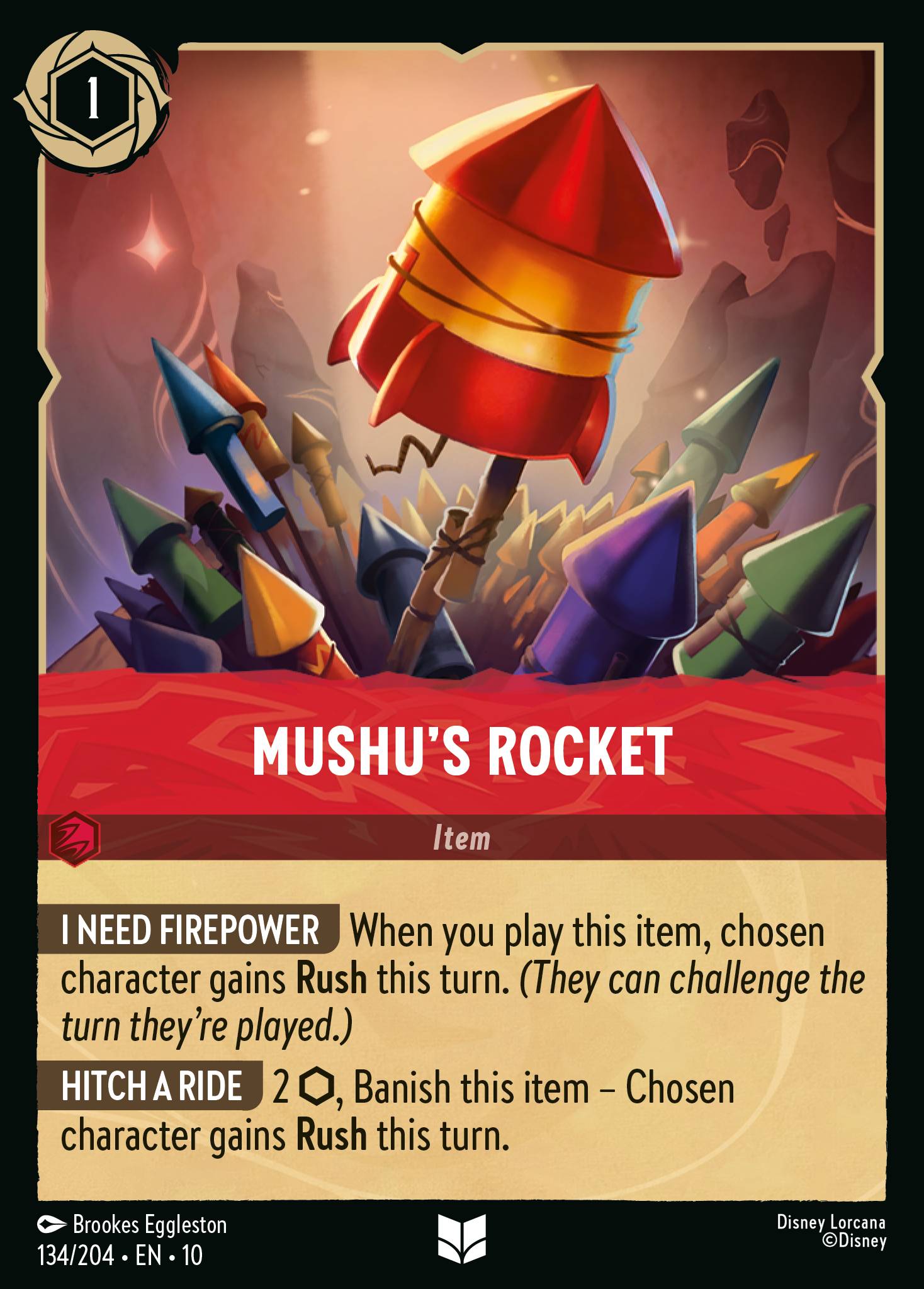 Carta Mushu's Rocket del set Whispers in the Well
