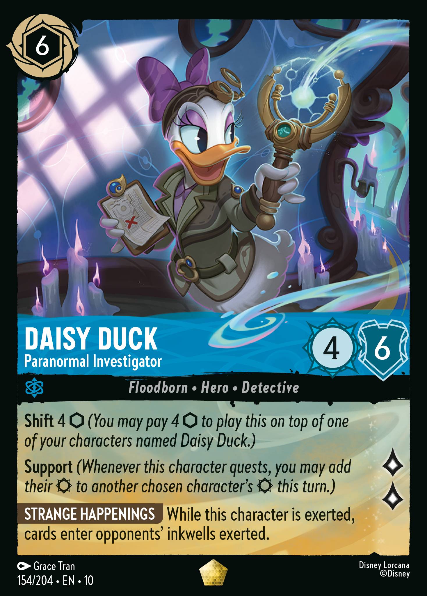 Carta Daisy Duck - Paranormal Investigator del set Whispers in the Well