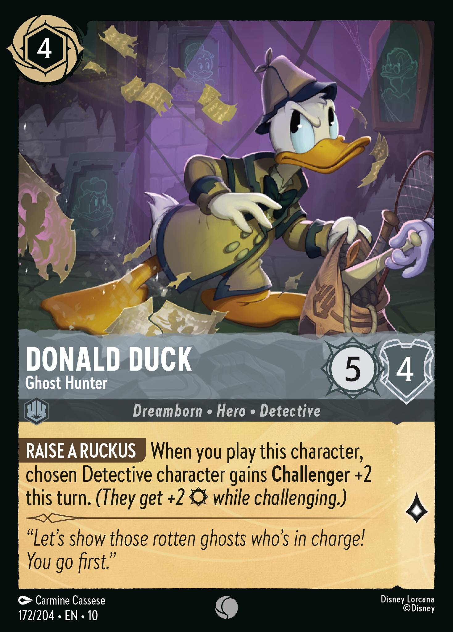 Carta Donald Duck - Ghost Hunter del set Whispers in the Well
