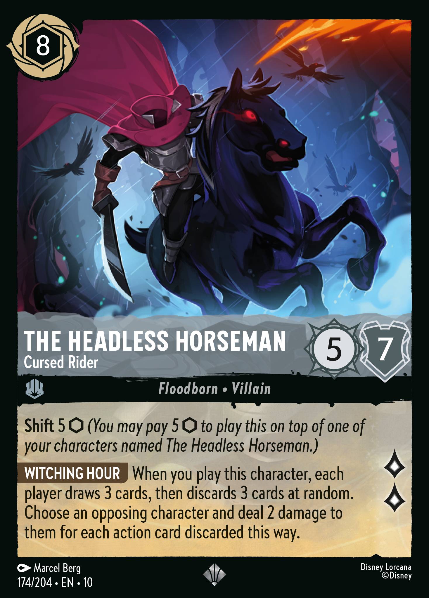 Carta The Headless Horseman - Cursed Rider del set Whispers in the Well