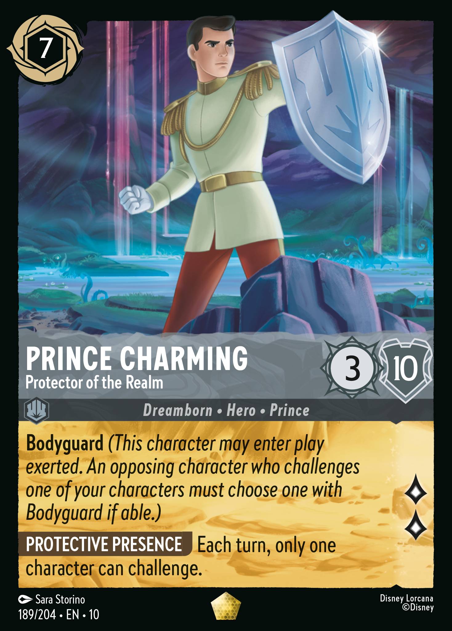 Carta Prince Charming - Protector of the Realm del set Whispers in the Well