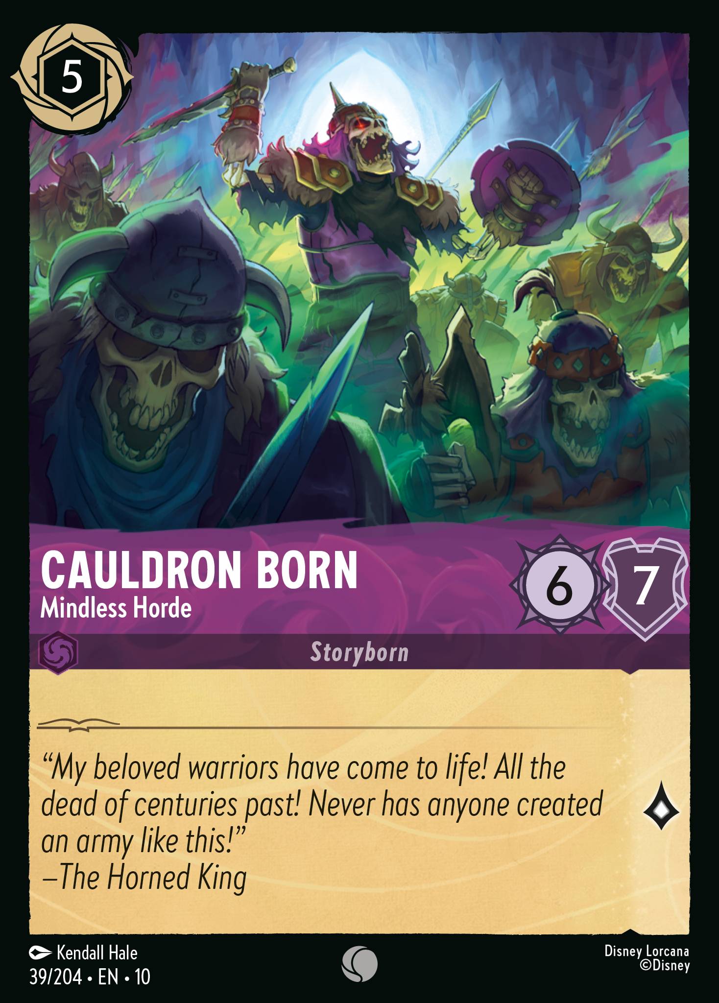 Carta Cauldron Born - Mindless Horde del set Whispers in the Well