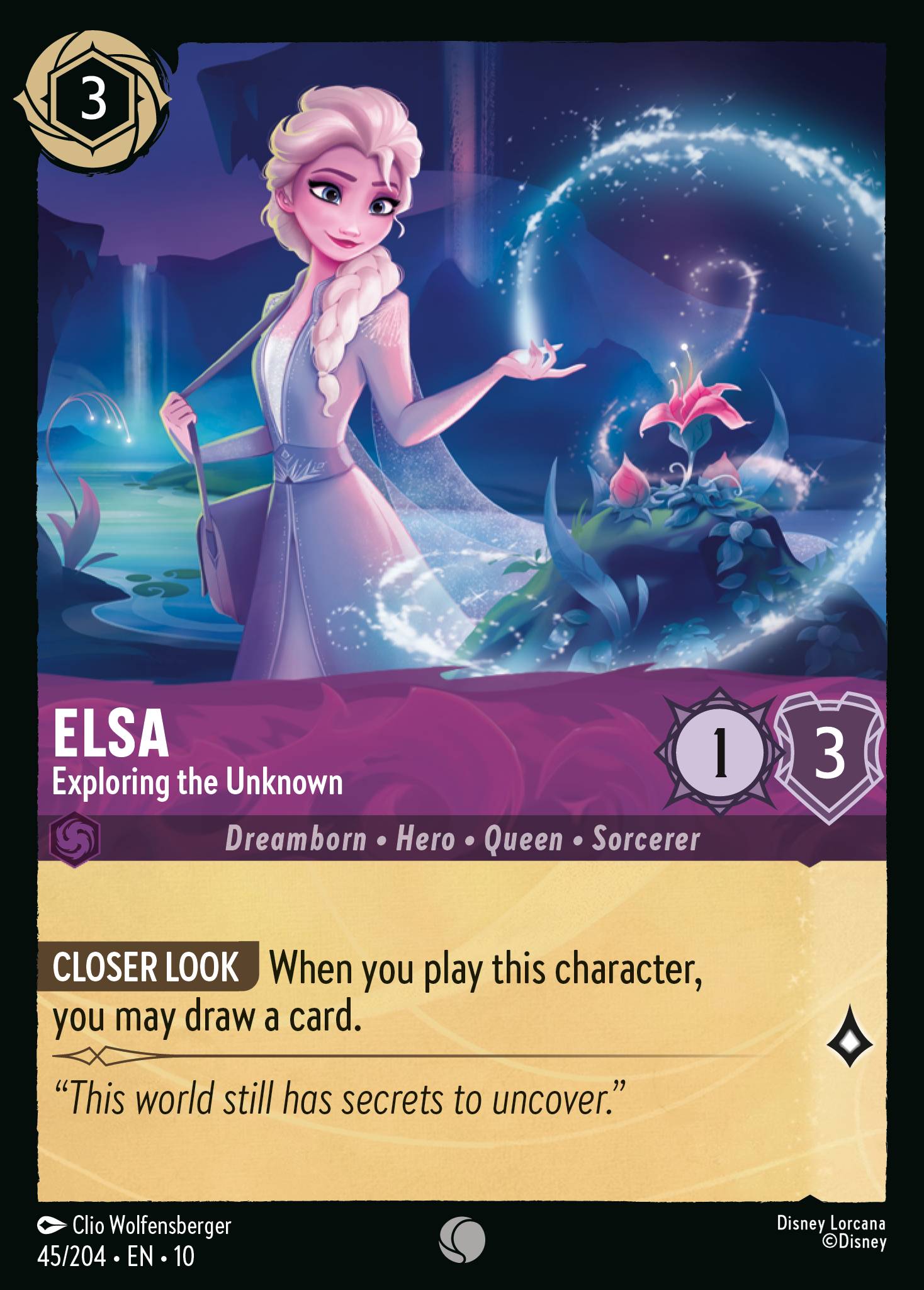 Carta Elsa - Exploring the Unknown del set Whispers in the Well