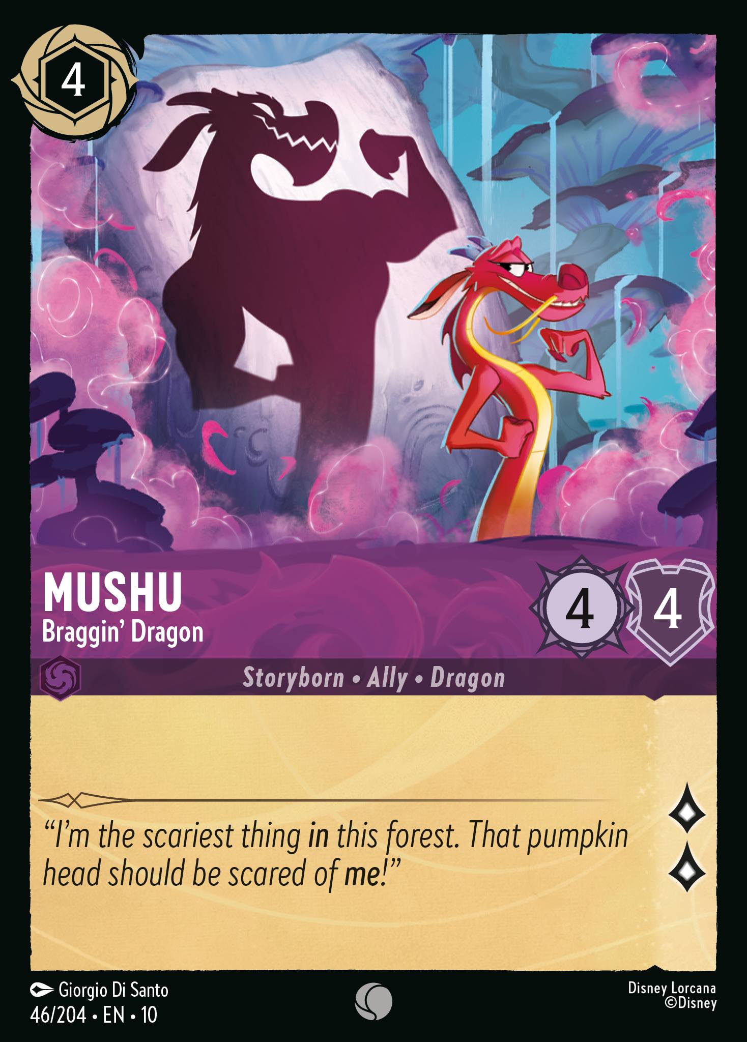 Carta Mushu - Braggin' Dragon del set Whispers in the Well