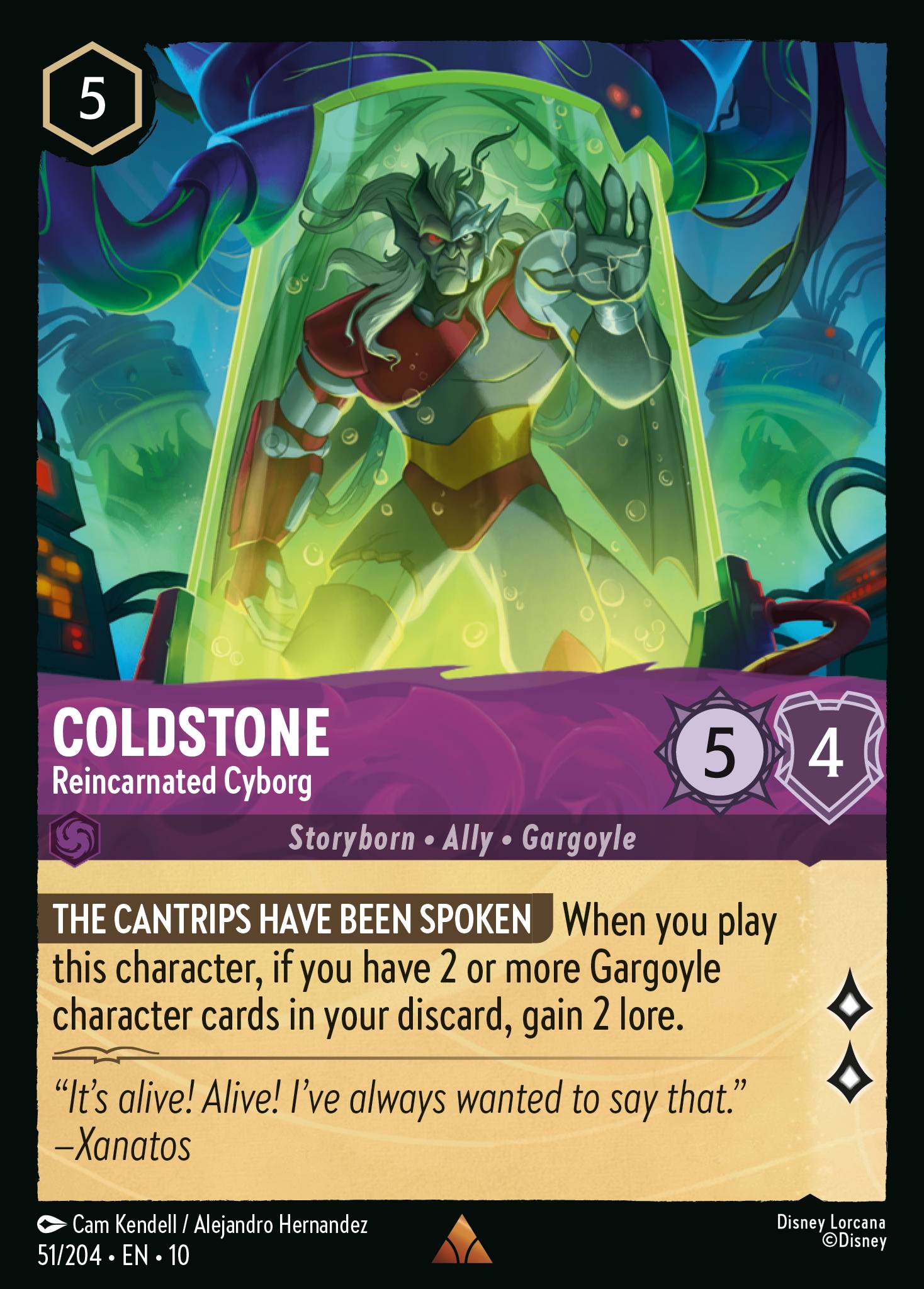 Carta Coldstone - Reincarnated Cyborg del set Whispers in the Well