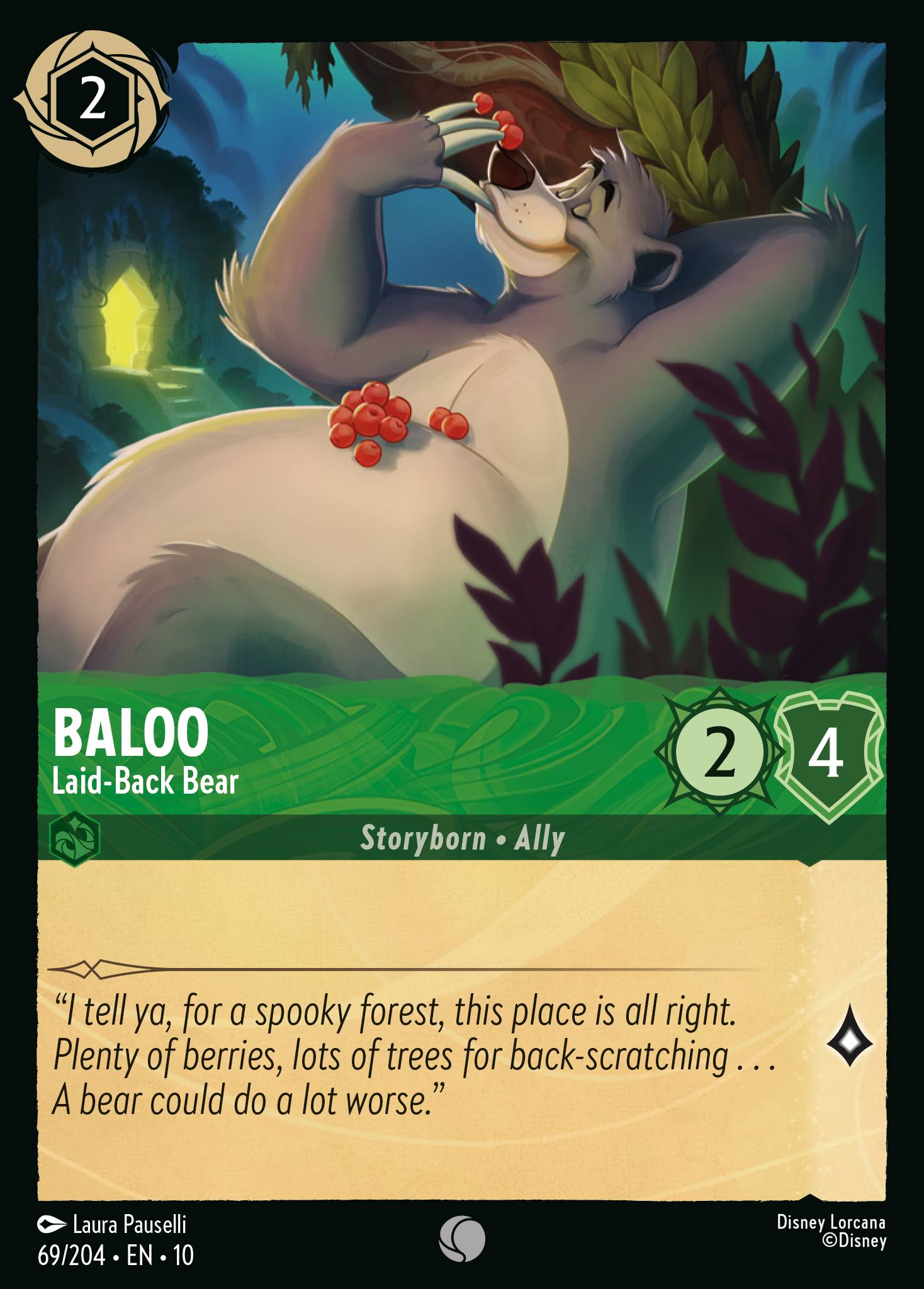 Carta Baloo - Laid-Back Bear del set Whispers in the Well