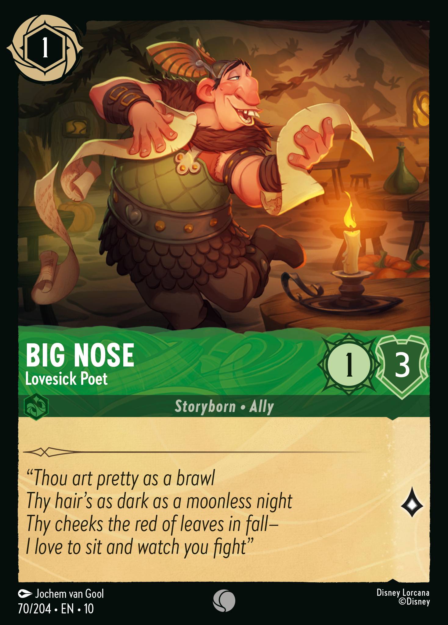Carta Big Nose - Lovesick Poet del set Whispers in the Well