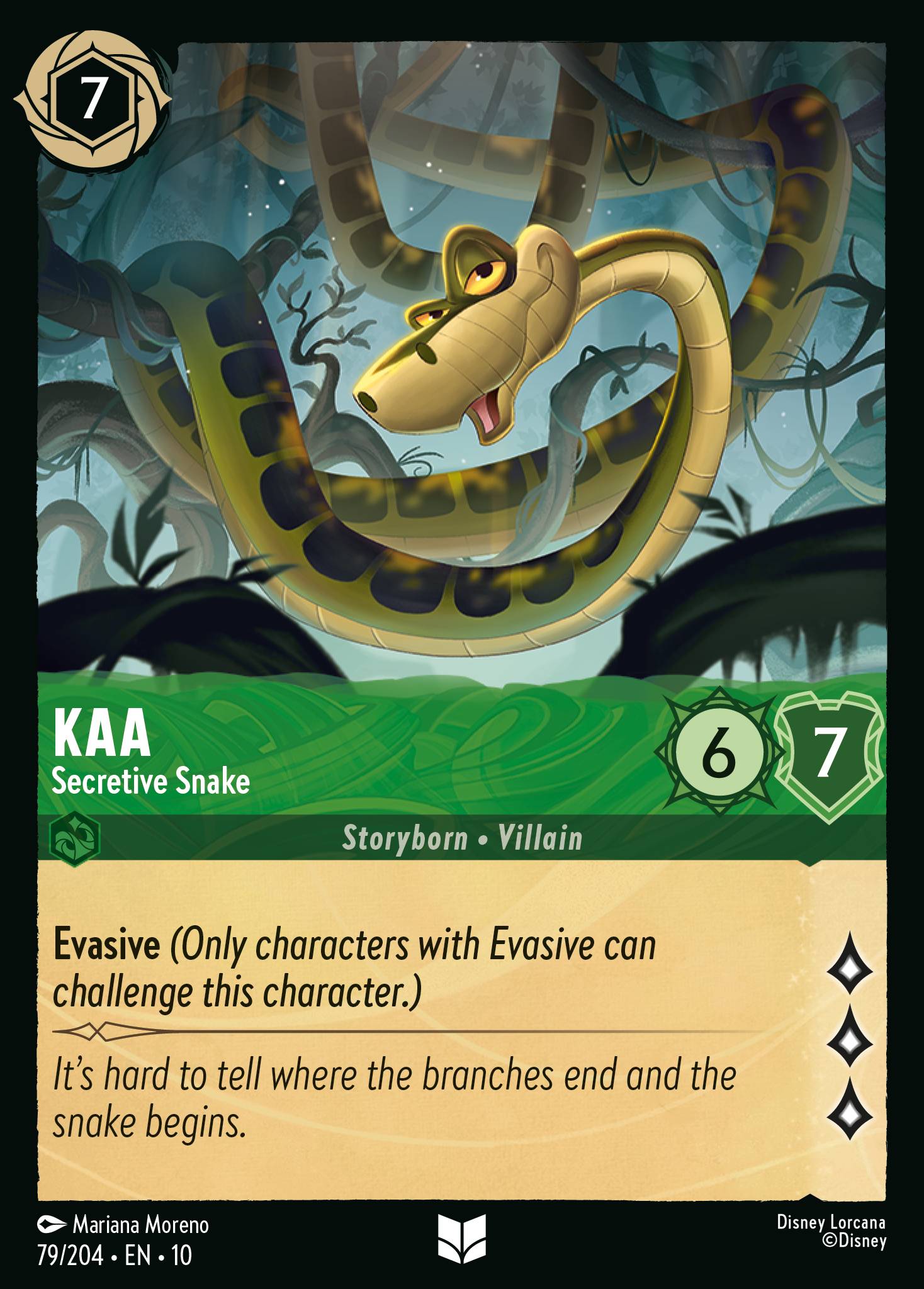 Carta Kaa - Secretive Snake del set Whispers in the Well