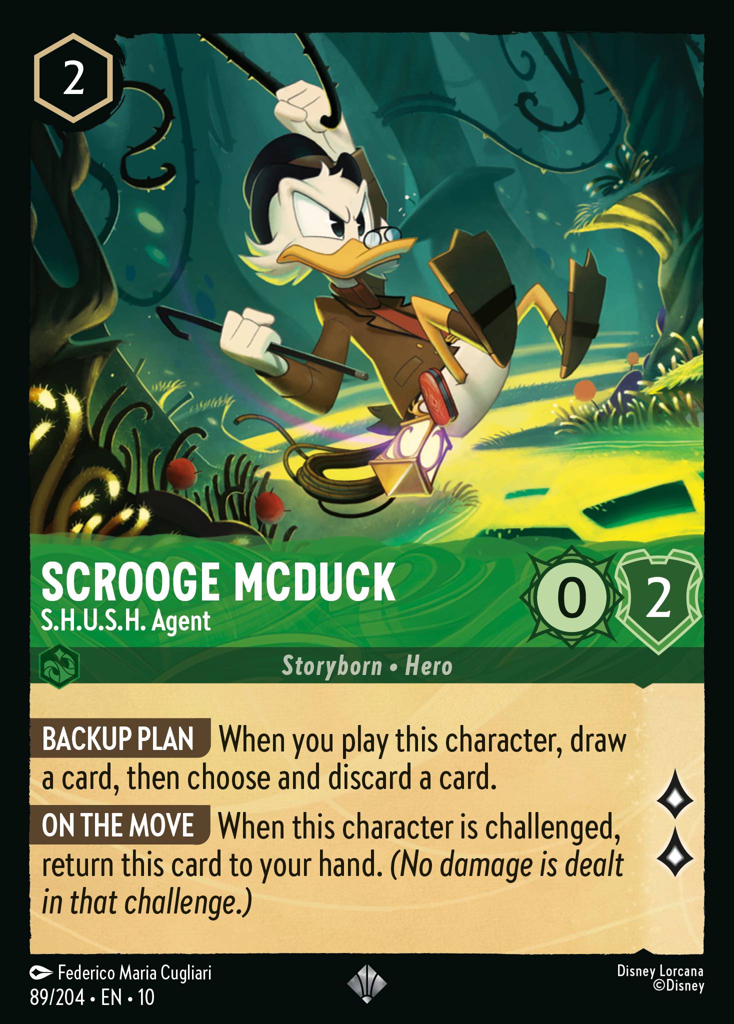Carta Scrooge McDuck - S.H.U.S.H. Agent del set Whispers in the Well