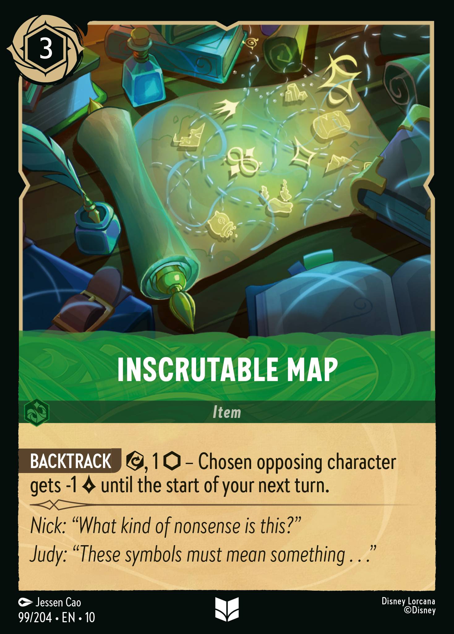Carta Inscrutable Map del set Whispers in the Well