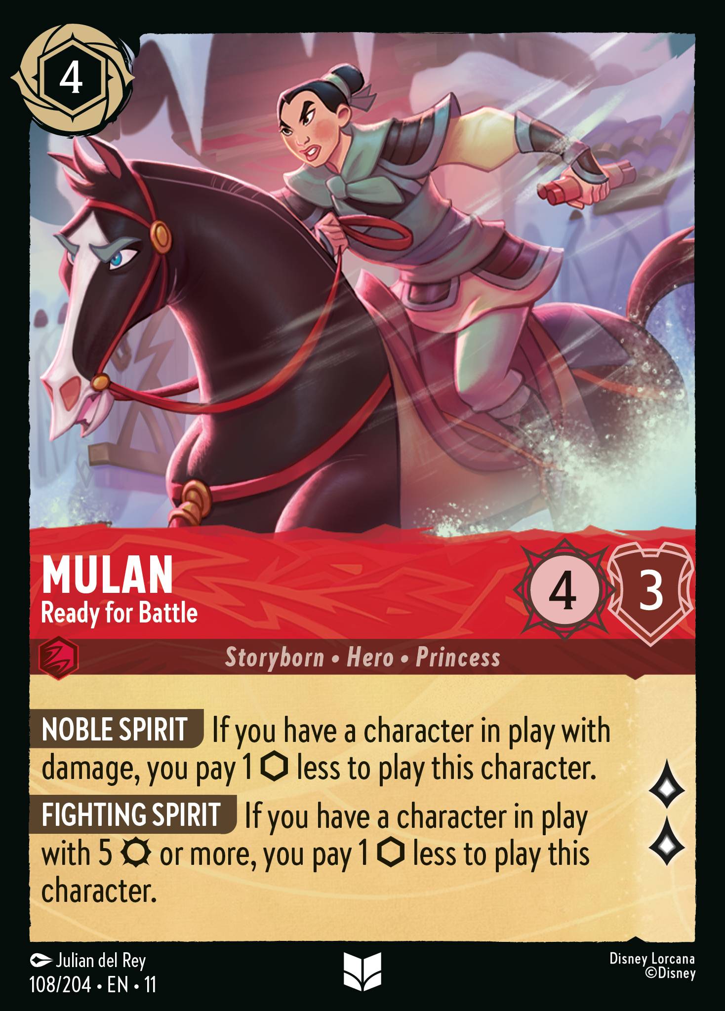 Carta Mulan - Ready for Battle del set Winterspell
