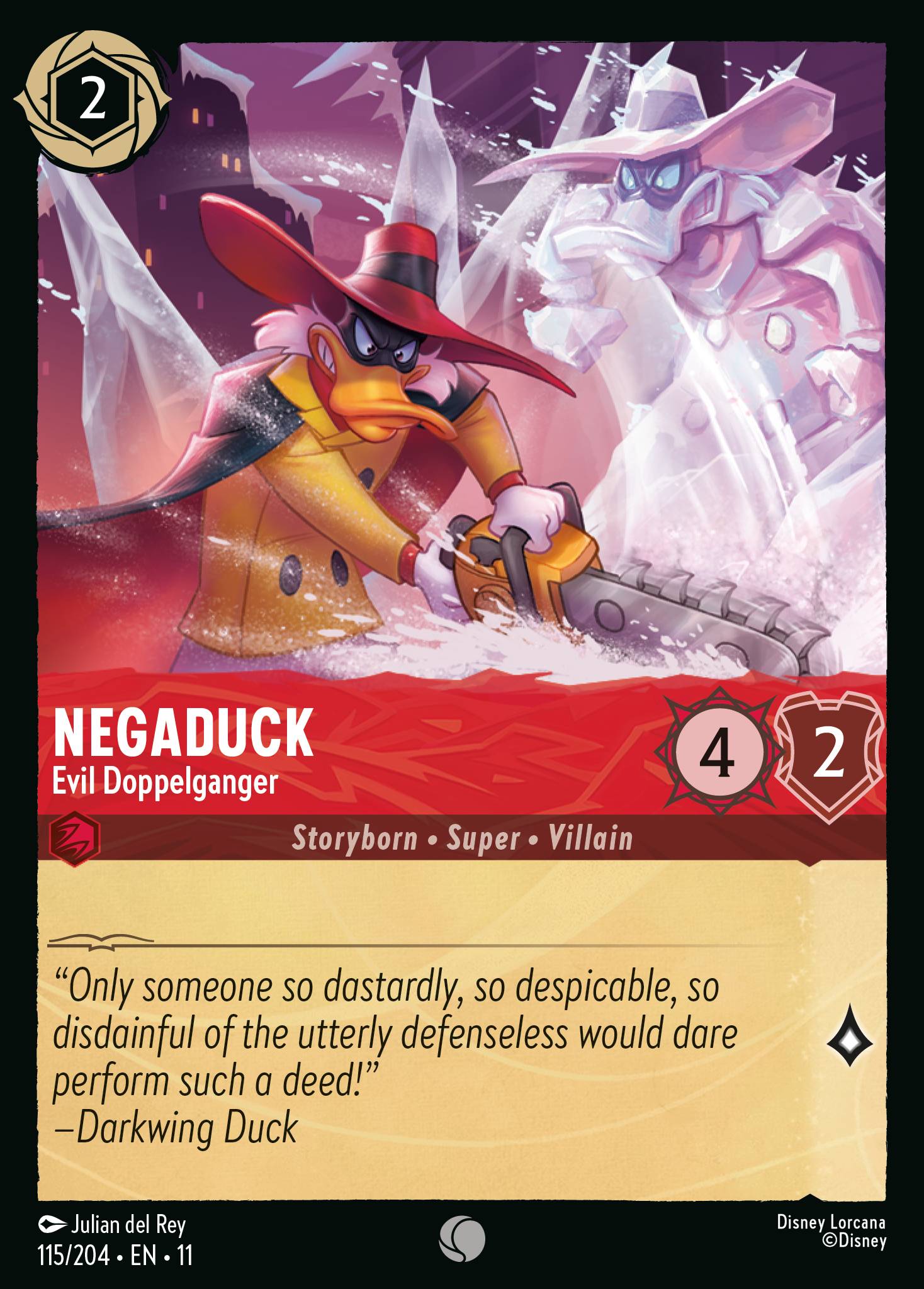 Carta Negaduck - Evil Doppelganger del set Winterspell
