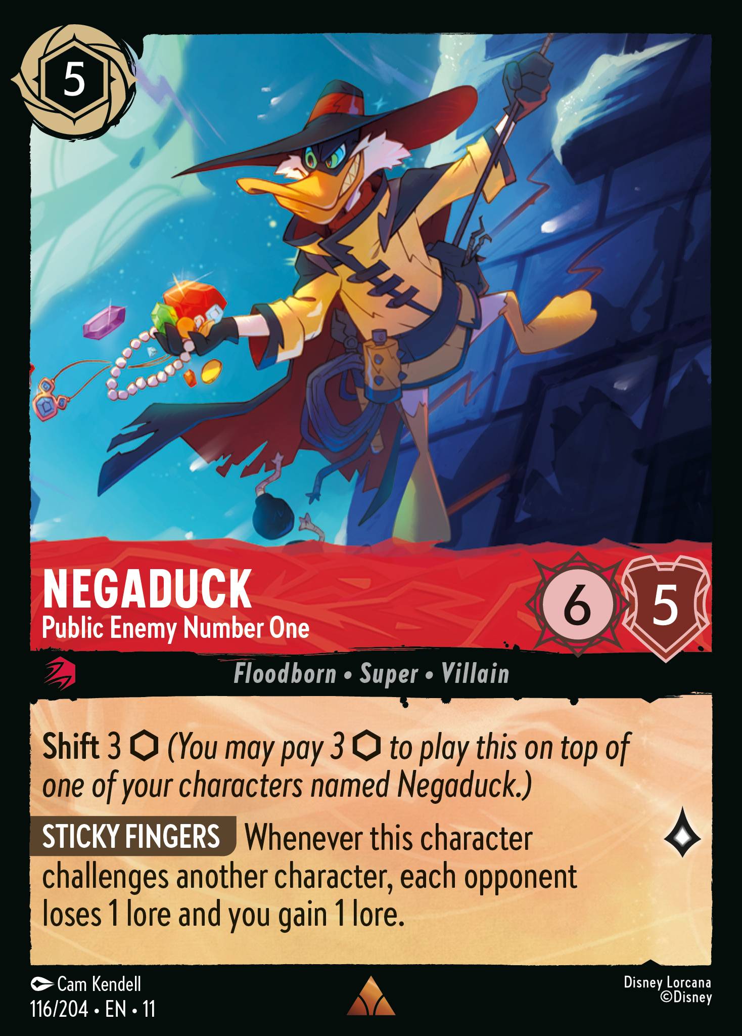 Carta Negaduck - Public Enemy Number One del set Winterspell
