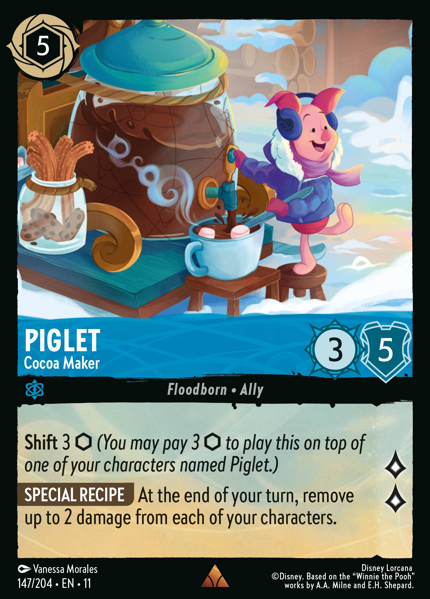 Carta Piglet - Cocoa Maker del set Winterspell
