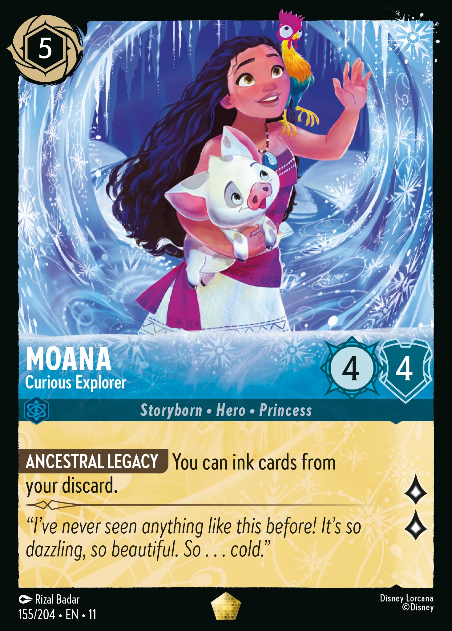 Carta Moana - Curious Explorer del set Winterspell