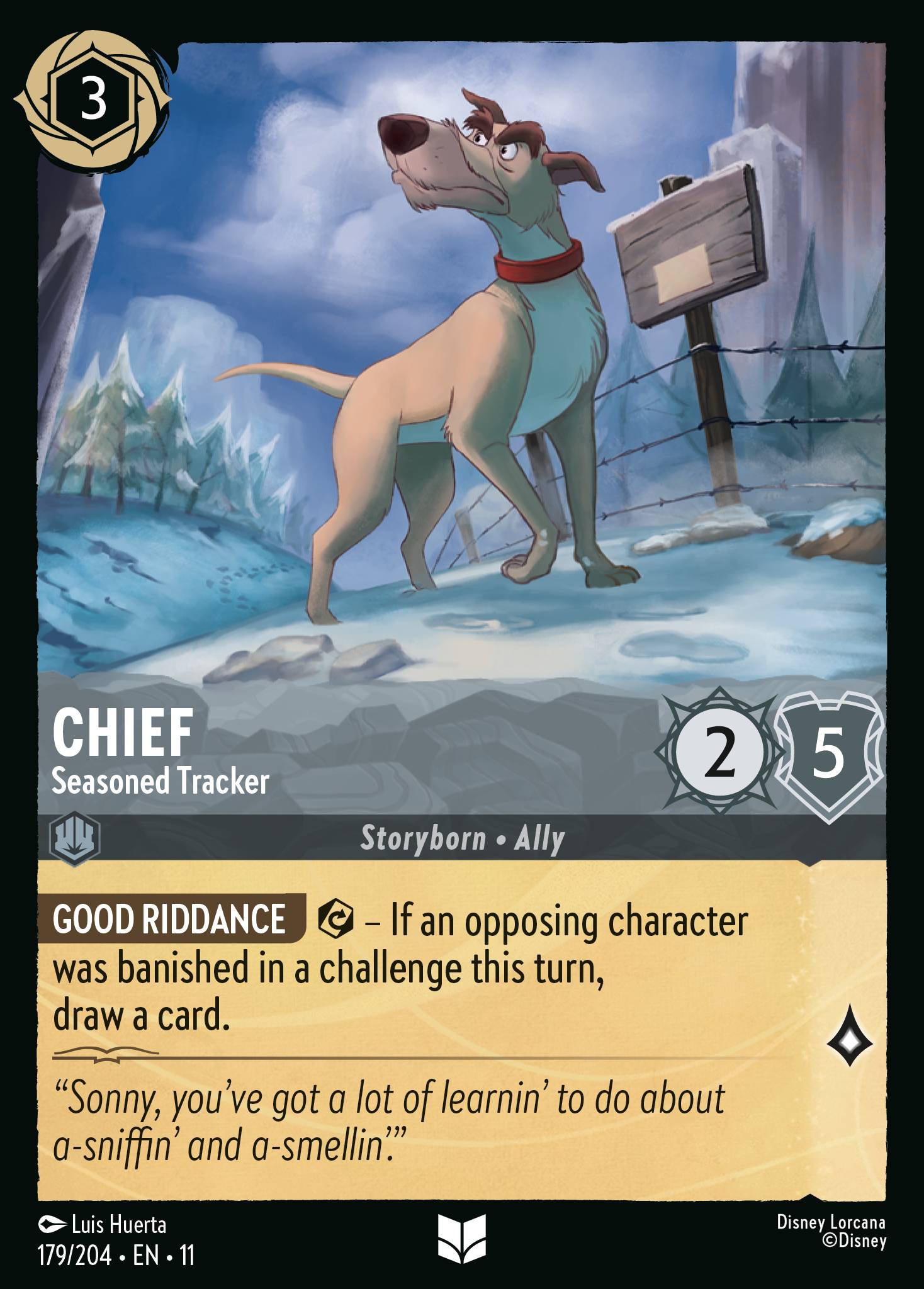 Carta Chief - Seasoned Tracker del set Winterspell