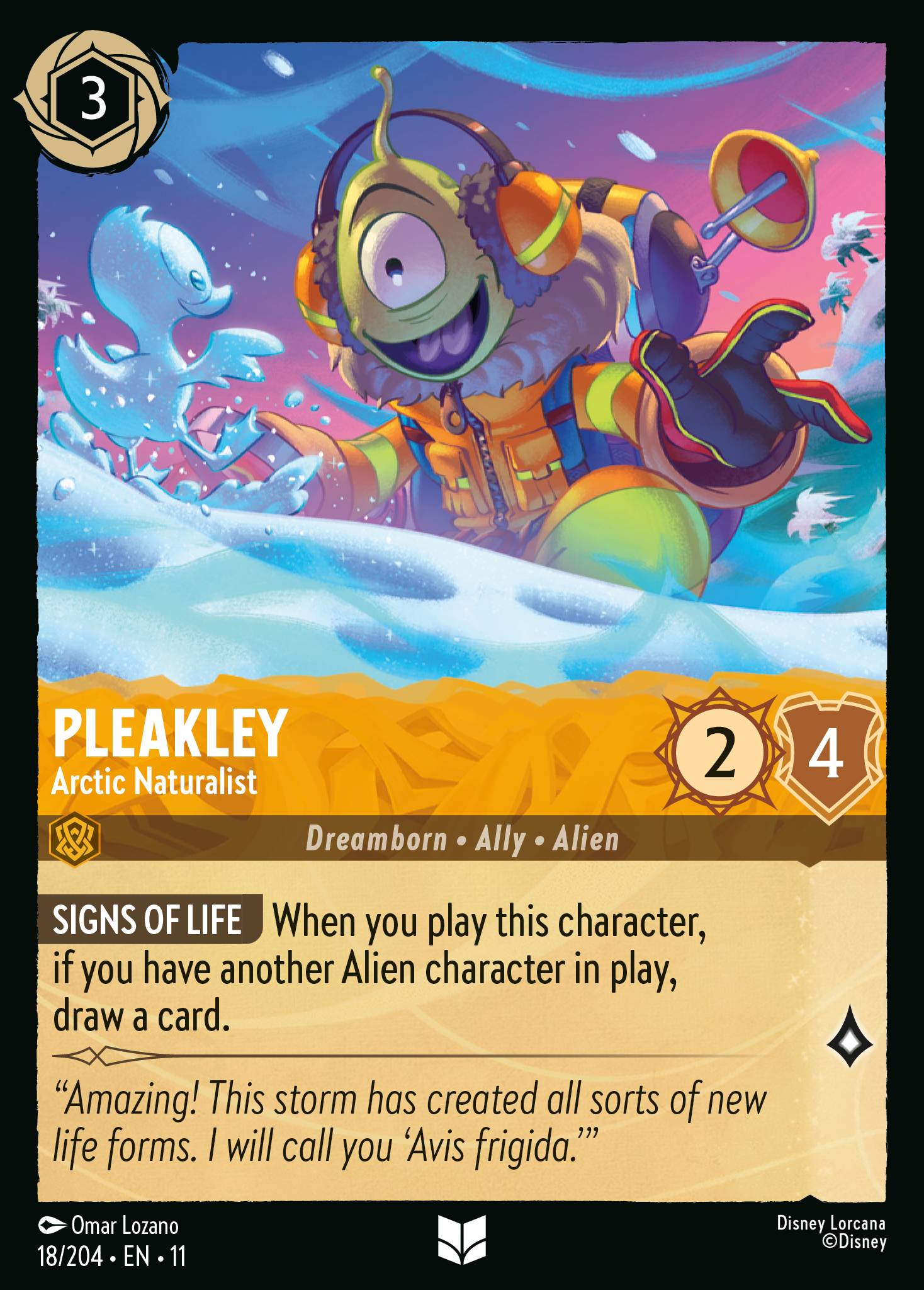 Carta Pleakley - Arctic Naturalist del set Winterspell
