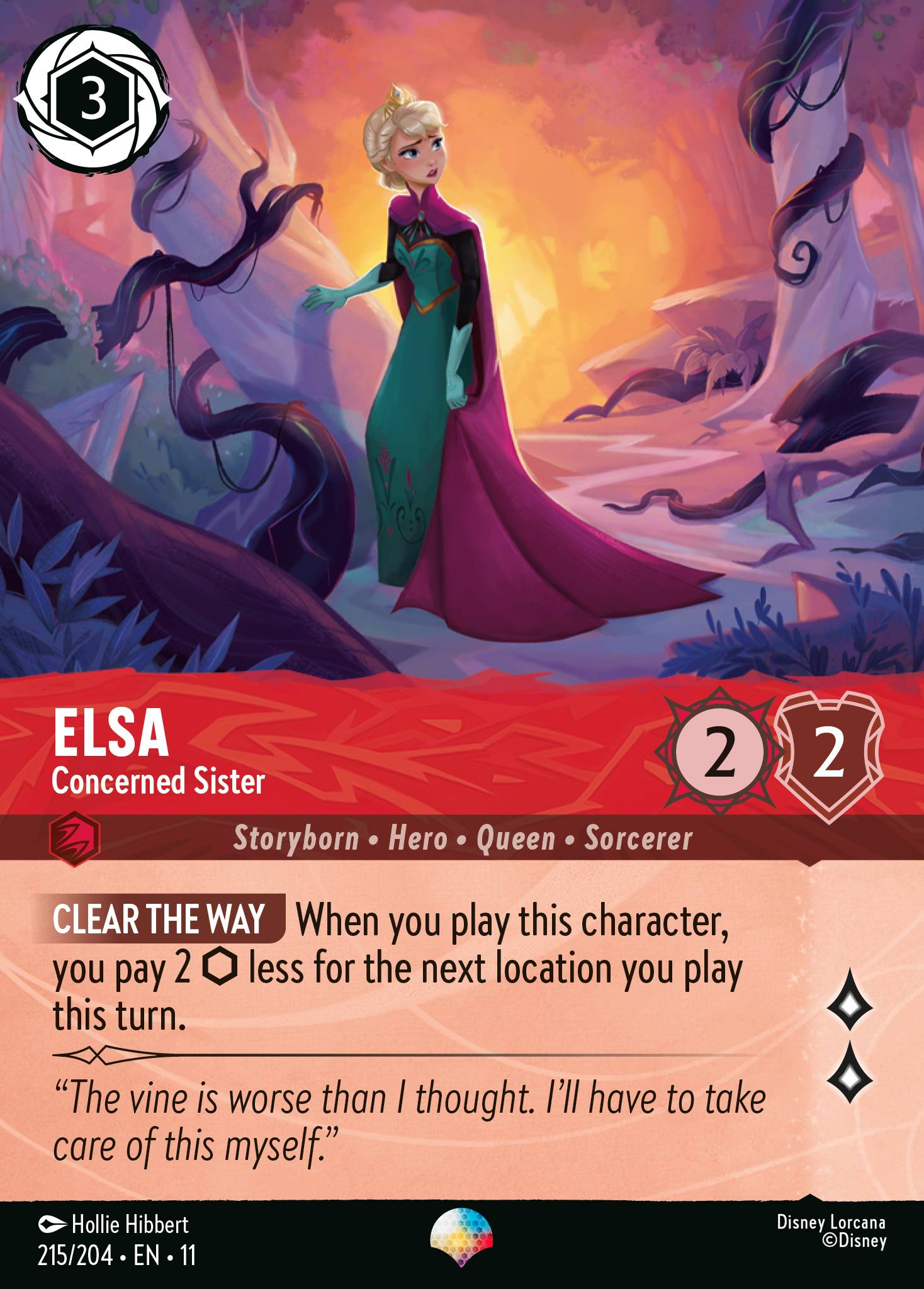 Carta Elsa - Concerned Sister del set Winterspell