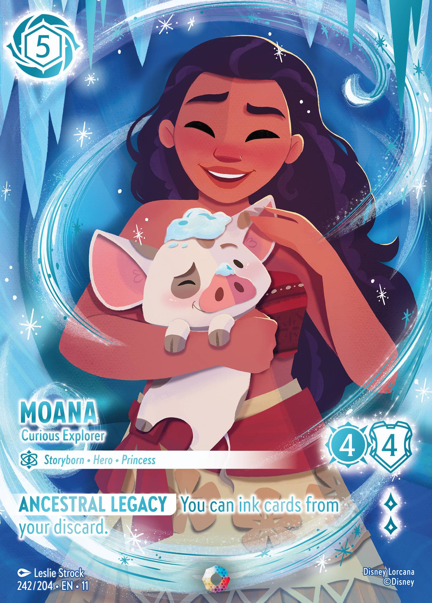 Carta Moana - Curious Explorer del set Winterspell