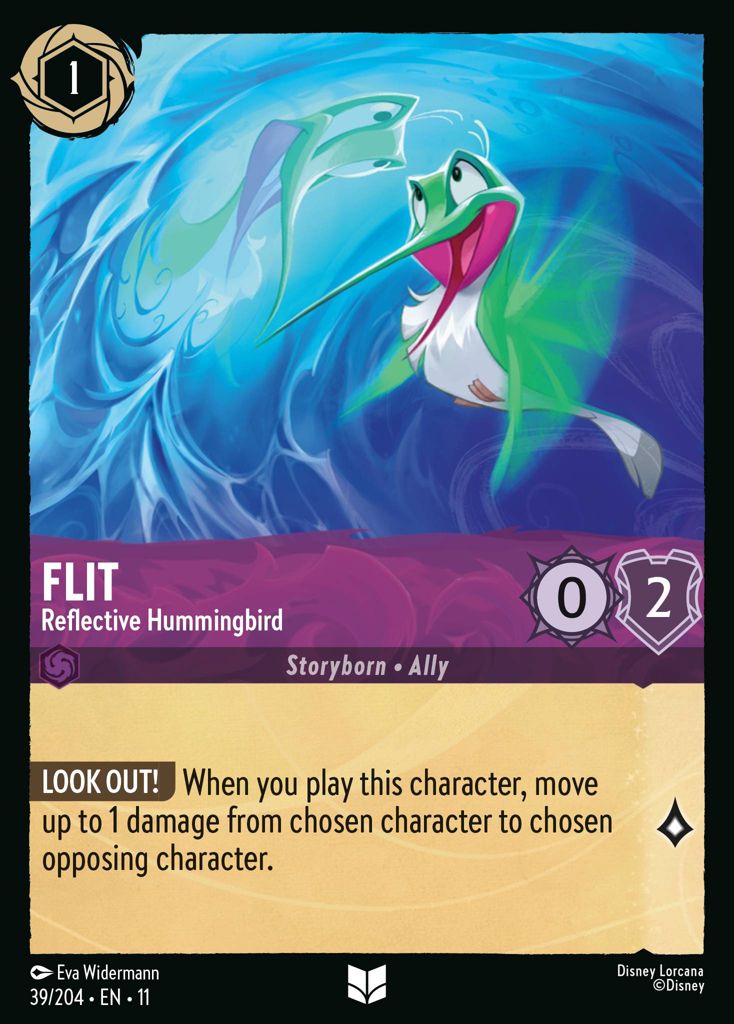 Carta Flit - Reflective Hummingbird del set Winterspell