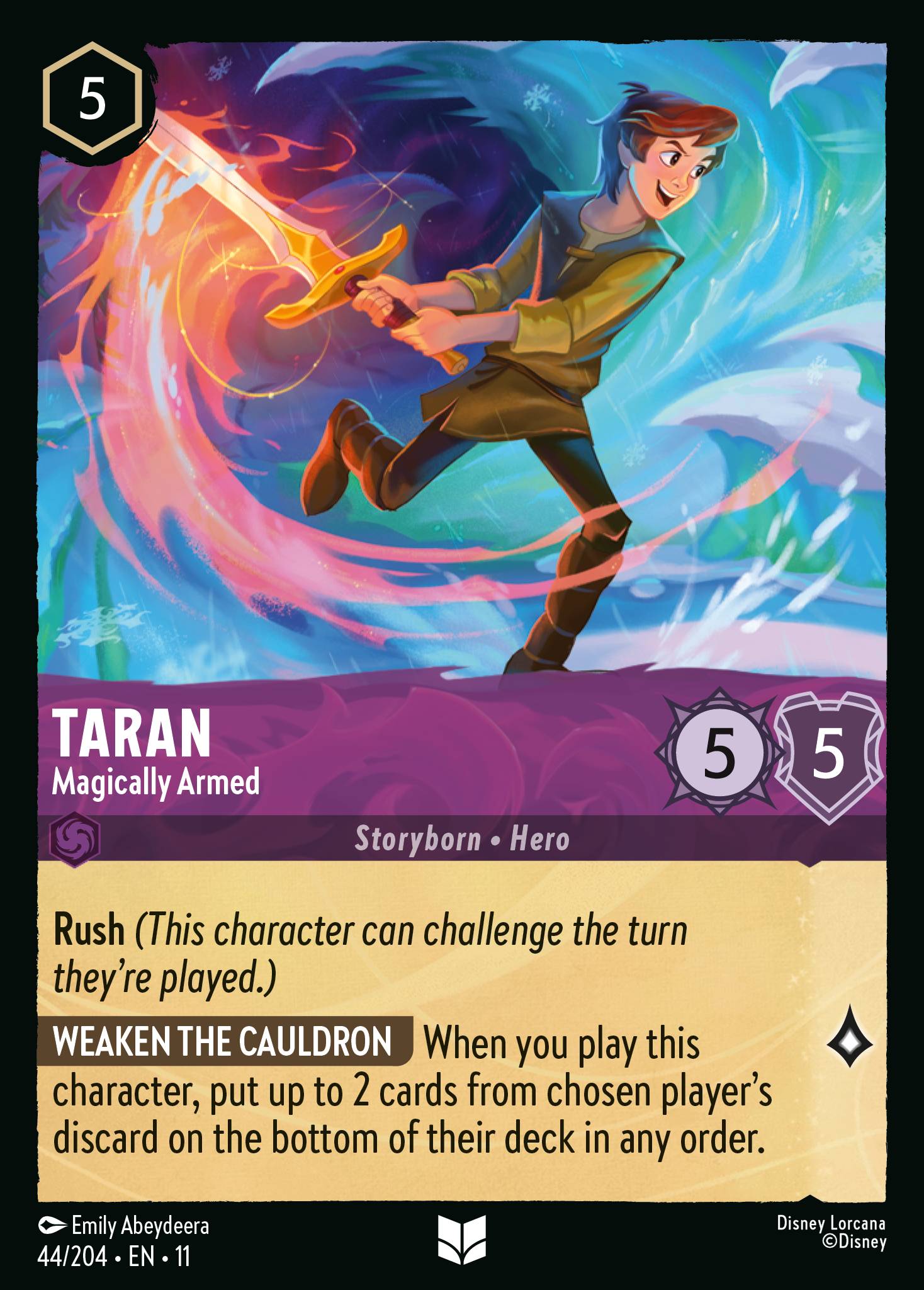 Carta Taran - Magically Armed del set Winterspell
