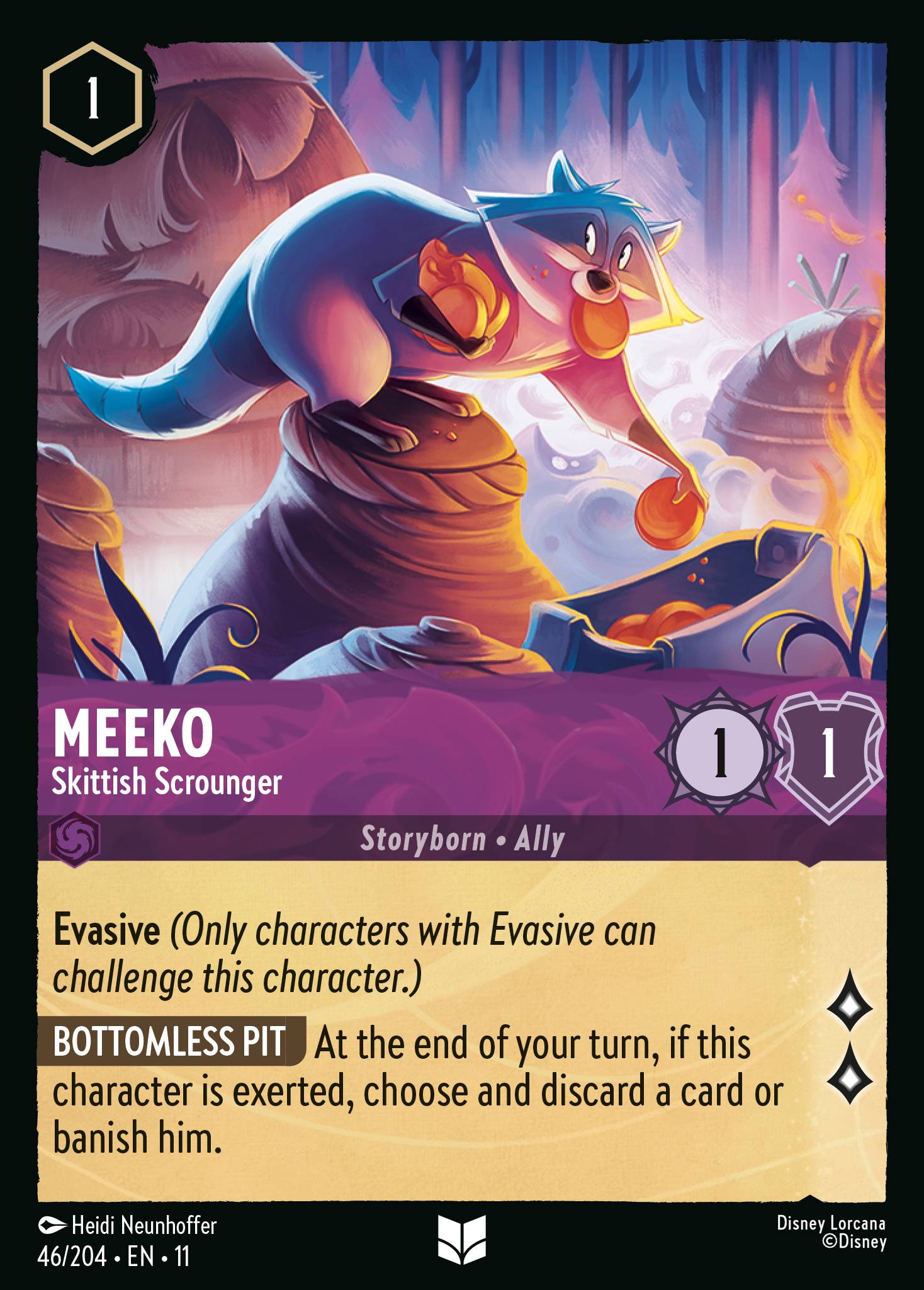 Carta Meeko - Skittish Scrounger del set Winterspell