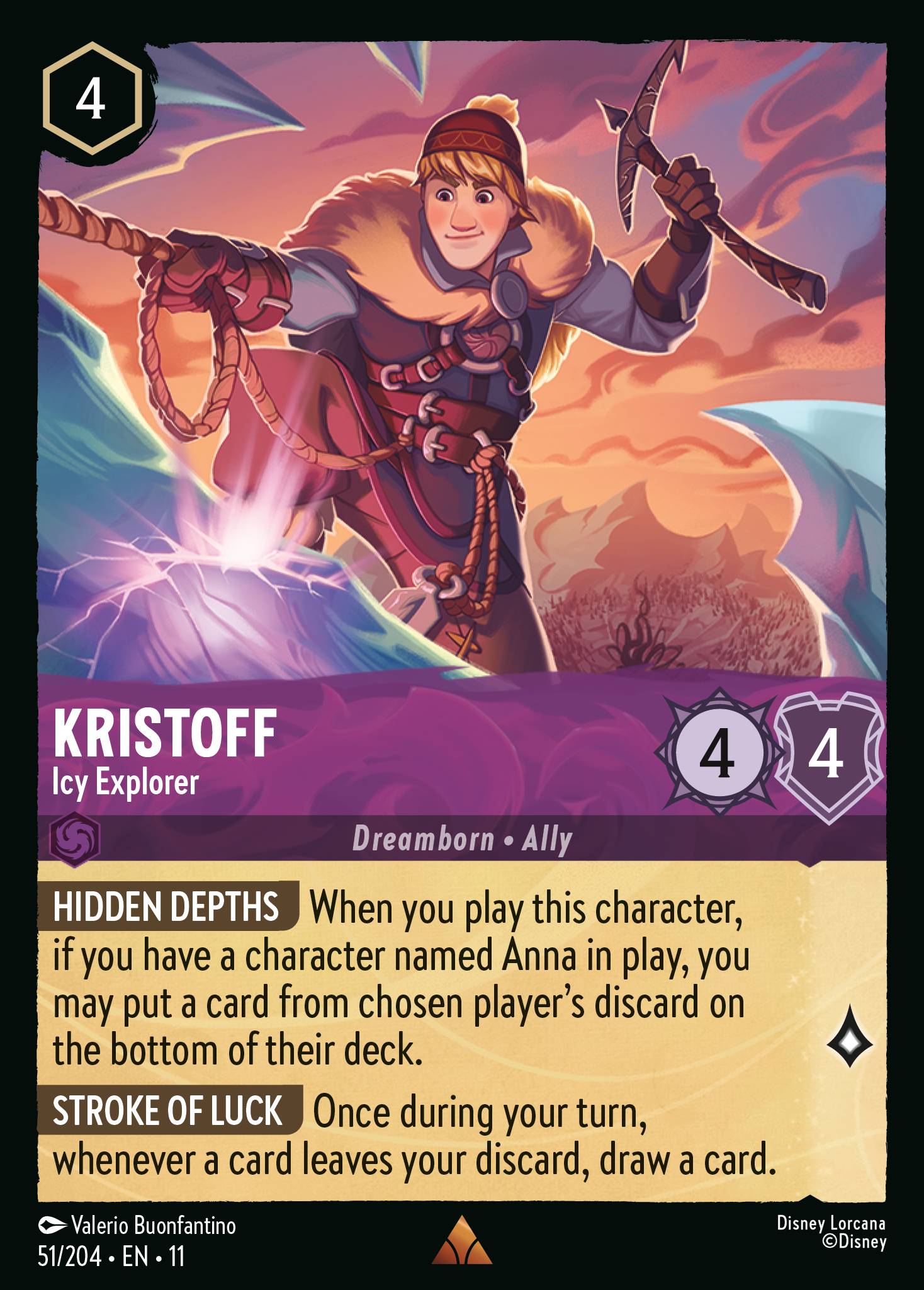 Carta Kristoff - Icy Explorer del set Winterspell
