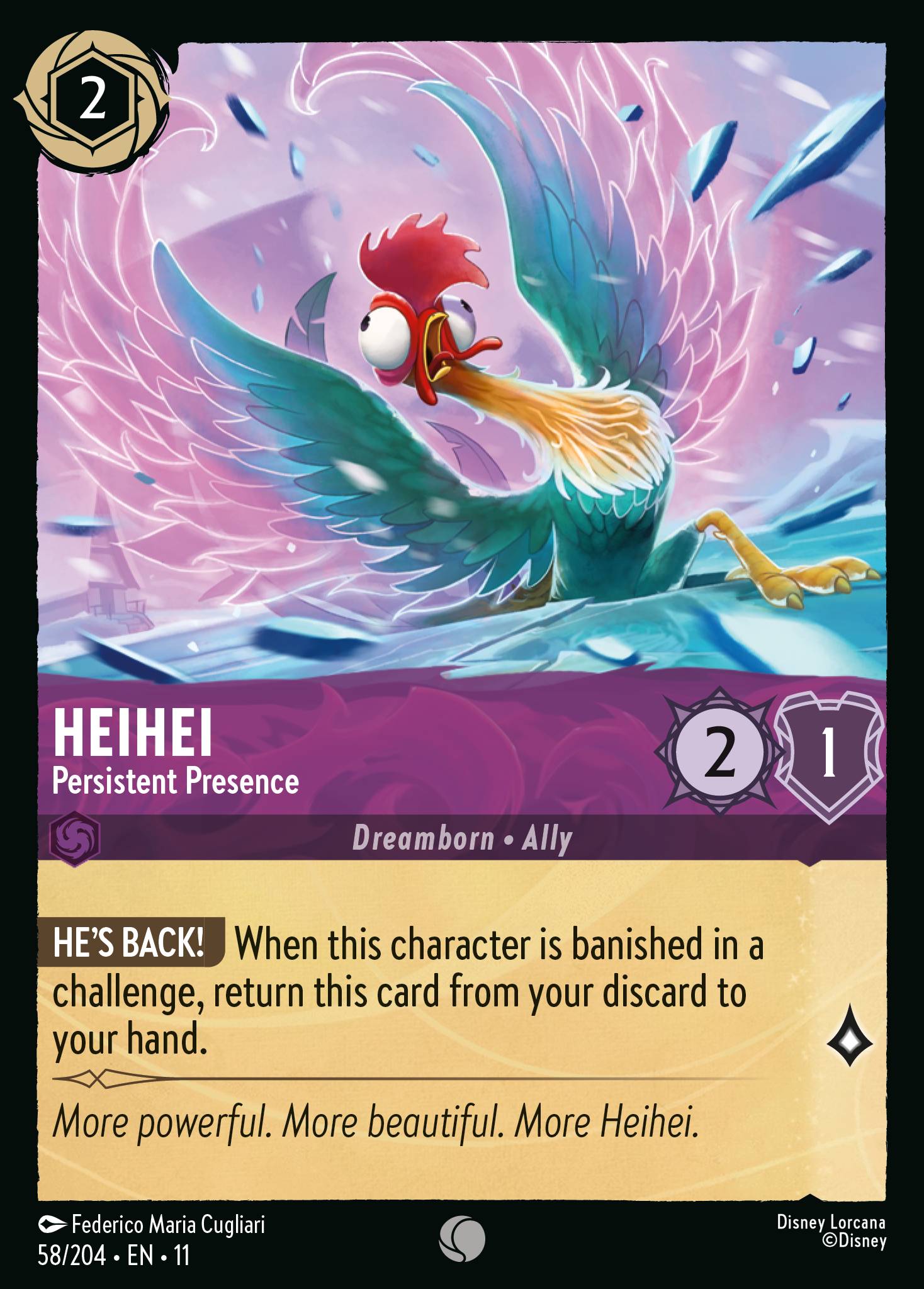 Carta HeiHei - Persistent Presence del set Winterspell