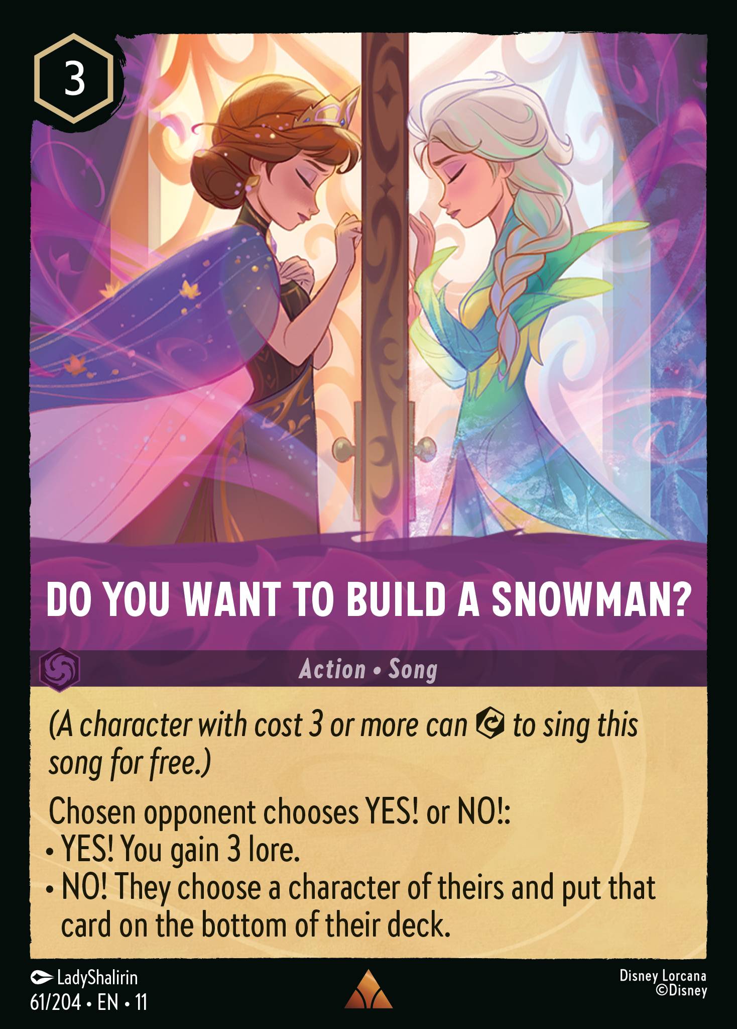 Carta Do You Want to Build A Snowman? del set Winterspell