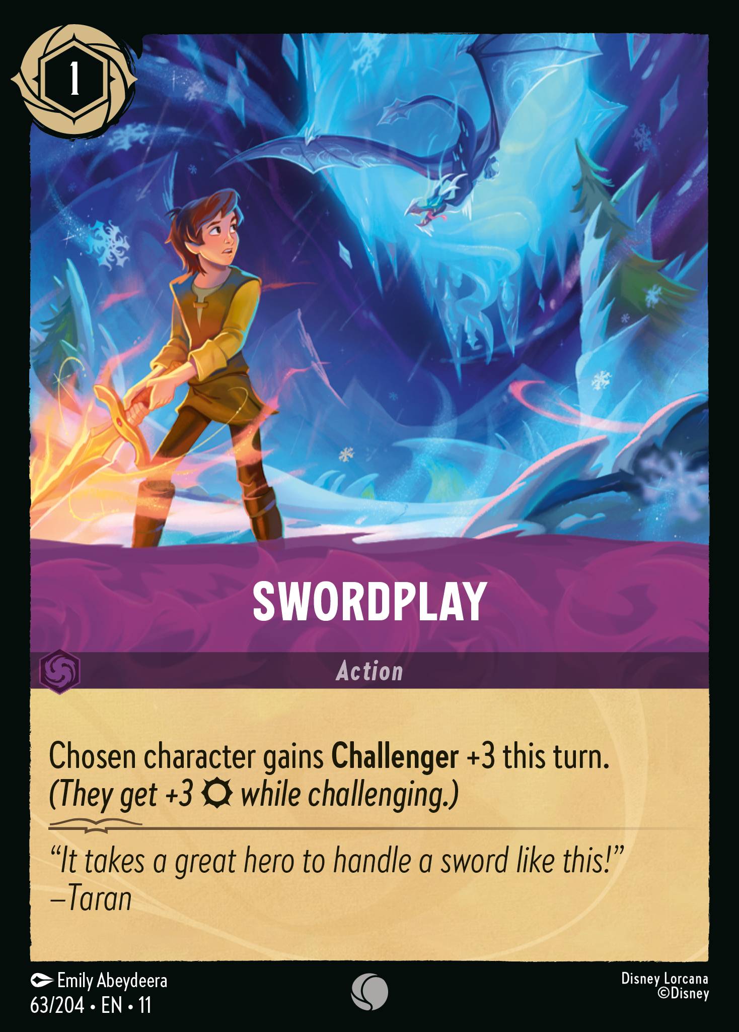 Carta Swordplay del set Winterspell