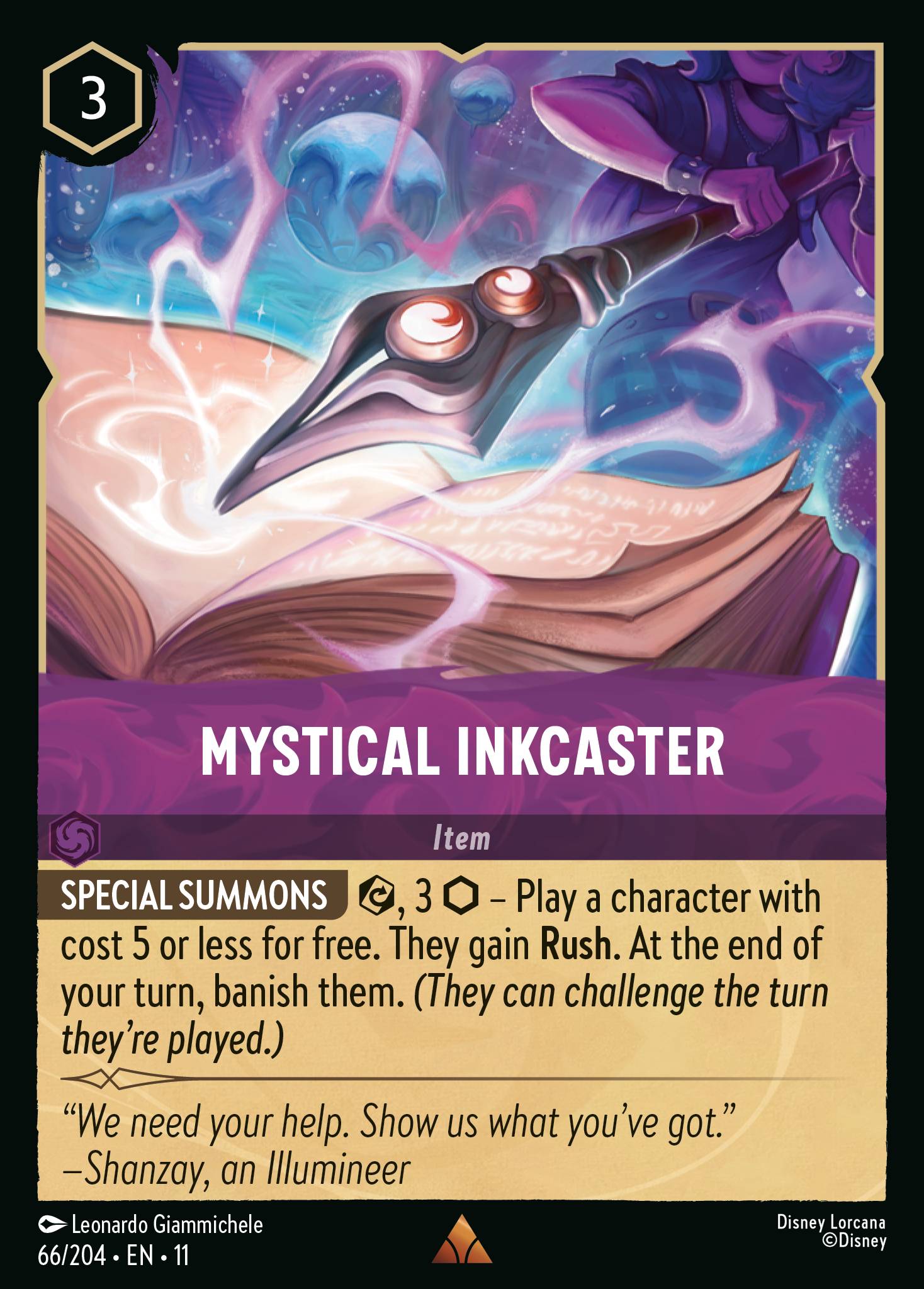 Carta Mystical Inkcaster del set Winterspell