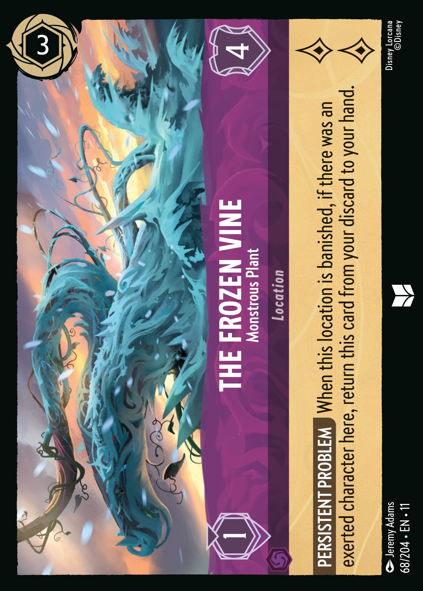Carta The Frozen Vine - Monstrous Plant del set Winterspell