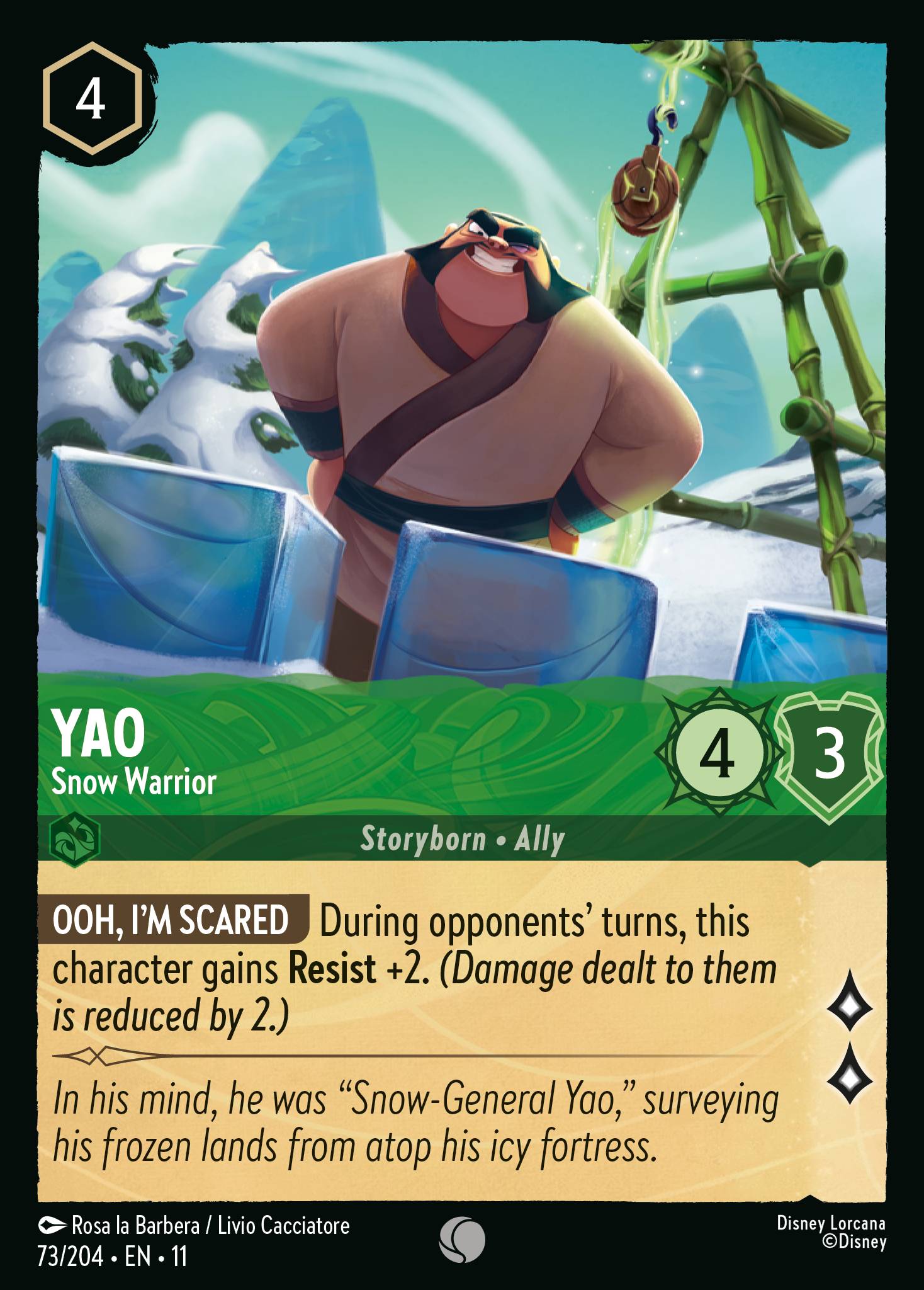 Carta Yao - Snow Warrior del set Winterspell