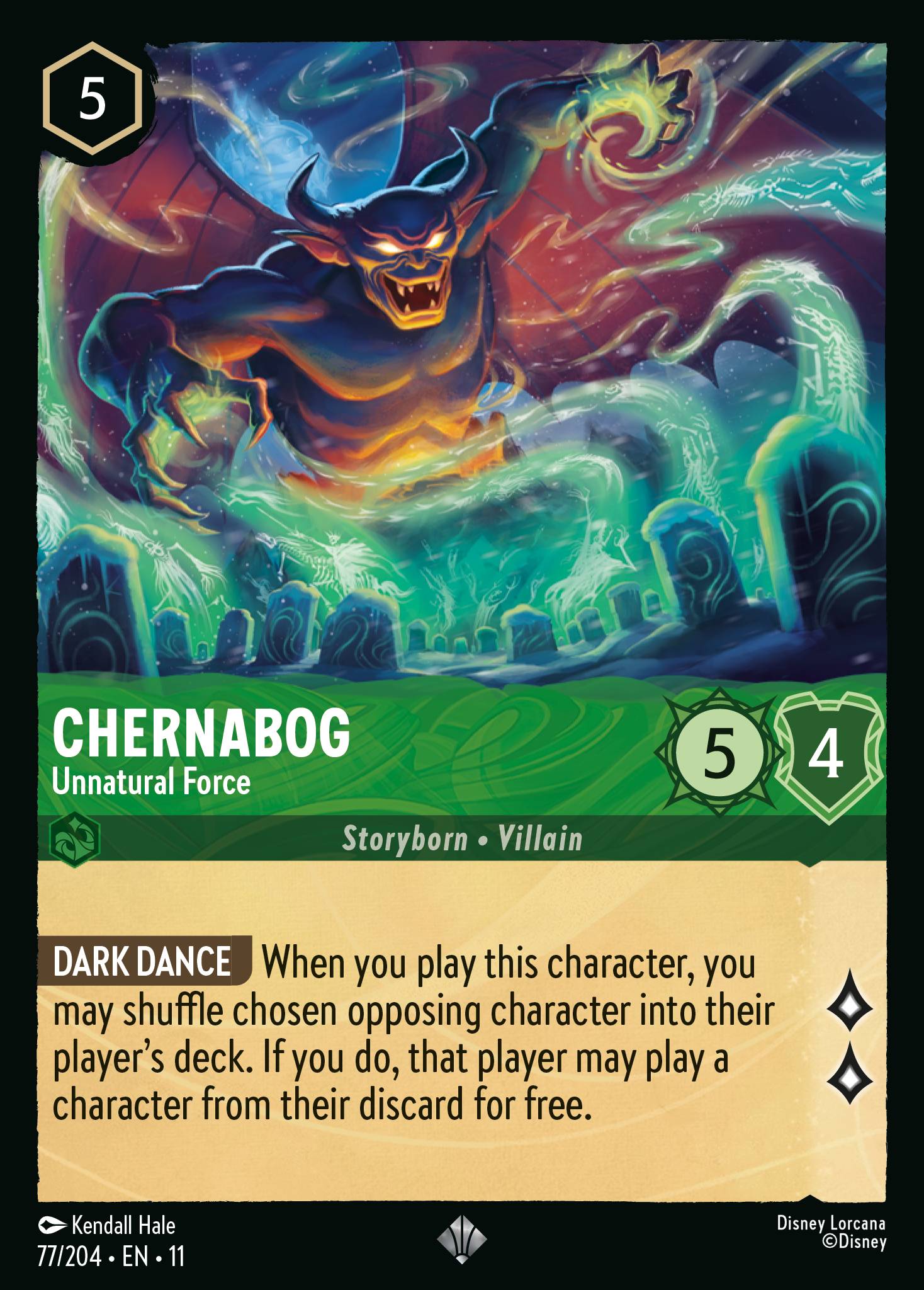 Carta Chernabog - Unnatural Force del set Winterspell