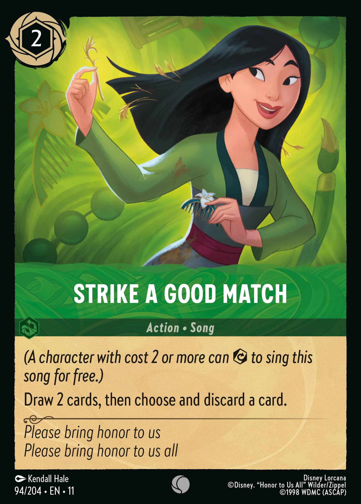 Carta Strike a Good Match del set Winterspell