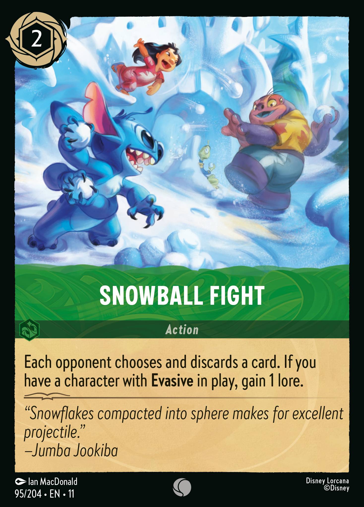 Carta Snowball Fight del set Winterspell