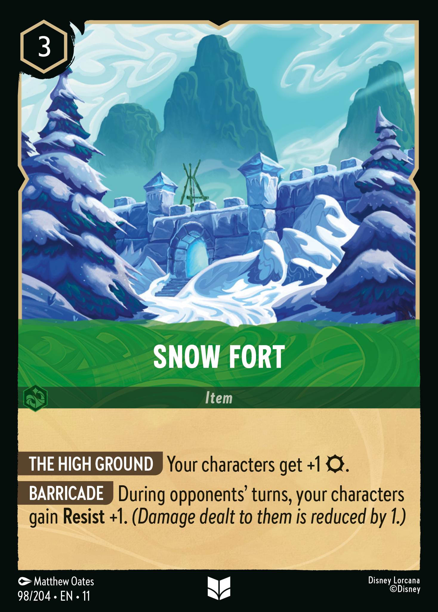 Carta Snow Fort del set Winterspell