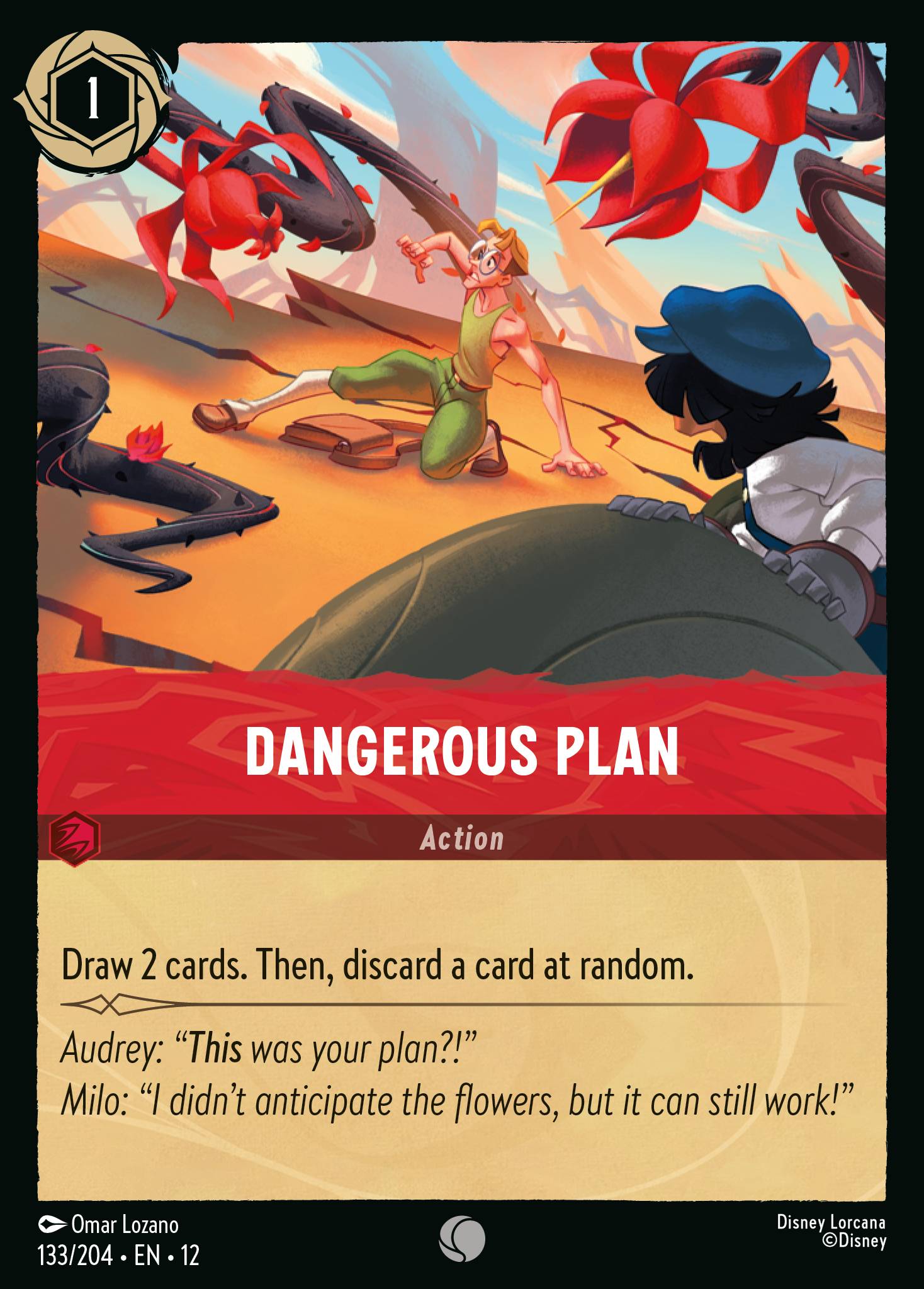 Carta Dangerous Plan del set Wilds Unknown