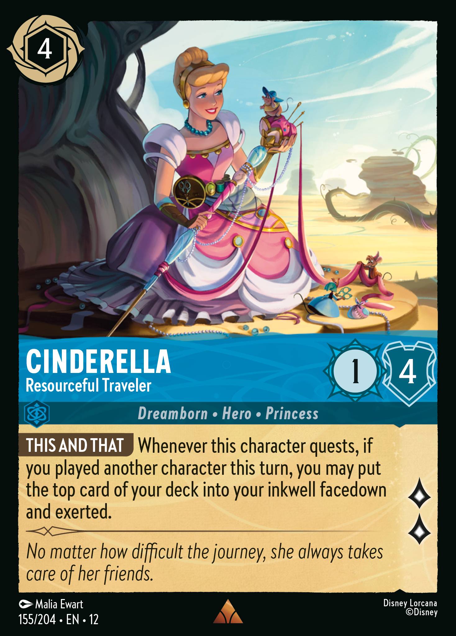 Carta Cinderella - Resourceful Traveler del set Wilds Unknown