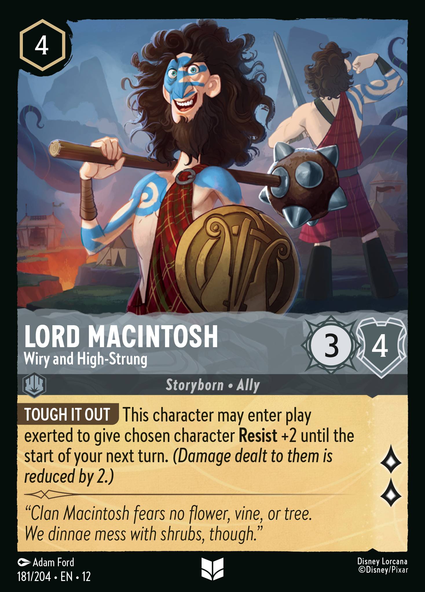 Carta Lord Macintosh - Wiry and High-Strung del set Wilds Unknown