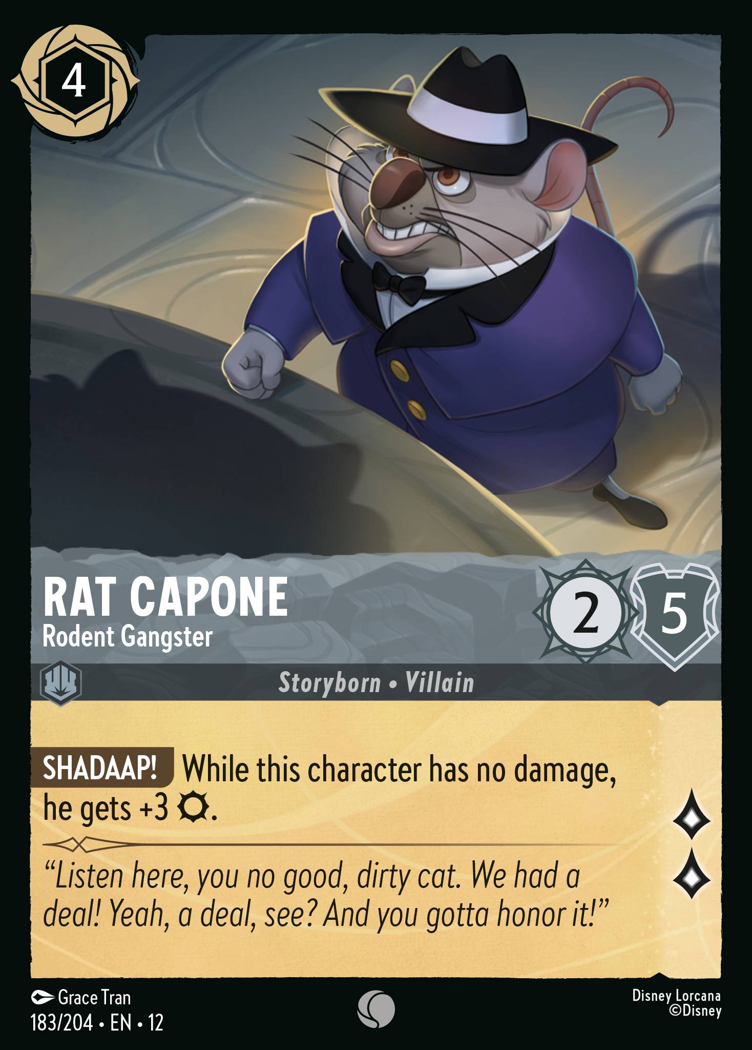 Carta Rat Capone - Rodent Gangster del set Wilds Unknown