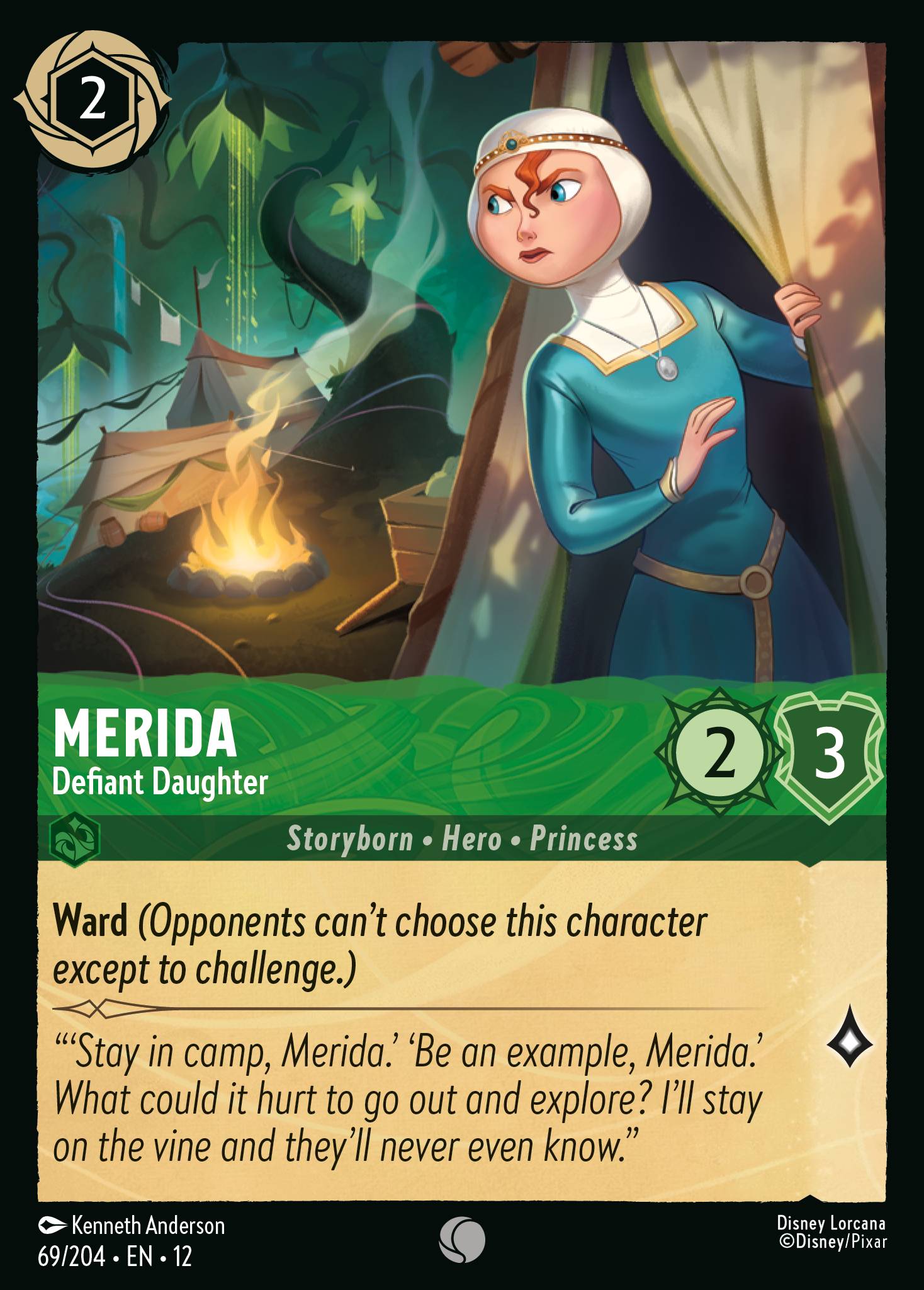 Carta Merida - Defiant Daughter del set Wilds Unknown