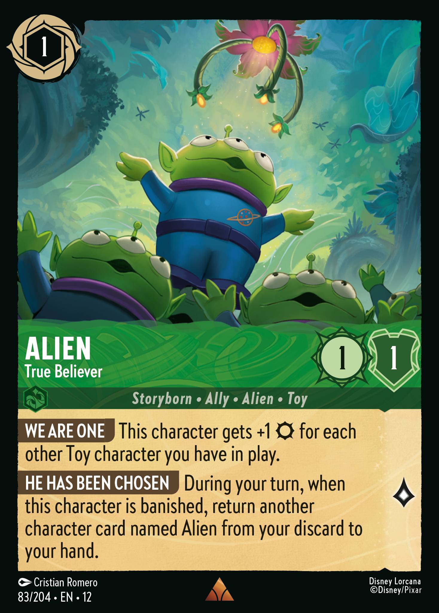 Carta Alien - True Believer del set Wilds Unknown