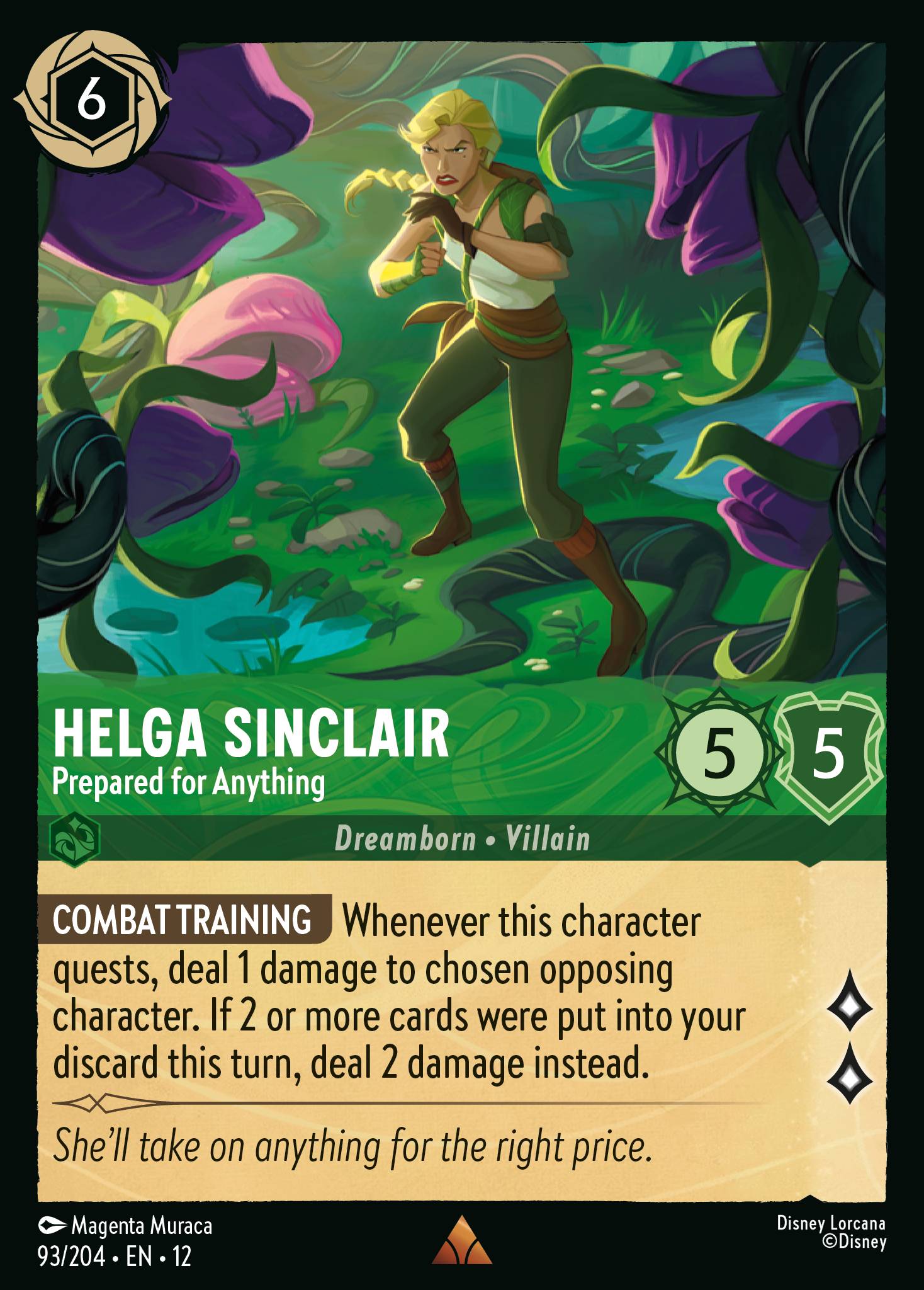 Carta Helga Sinclair - Prepared for Anything del set Wilds Unknown