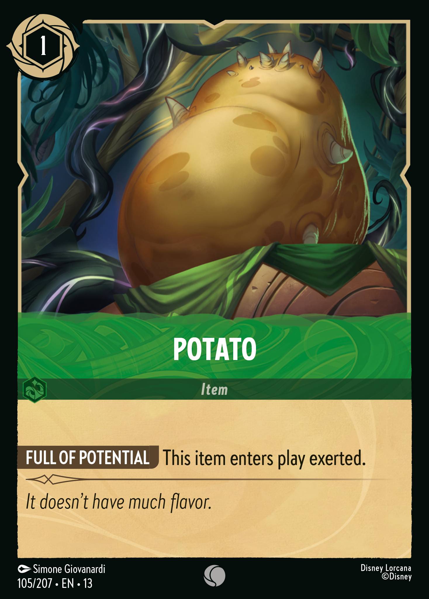 Carta Potato del set Attack of the Vine!