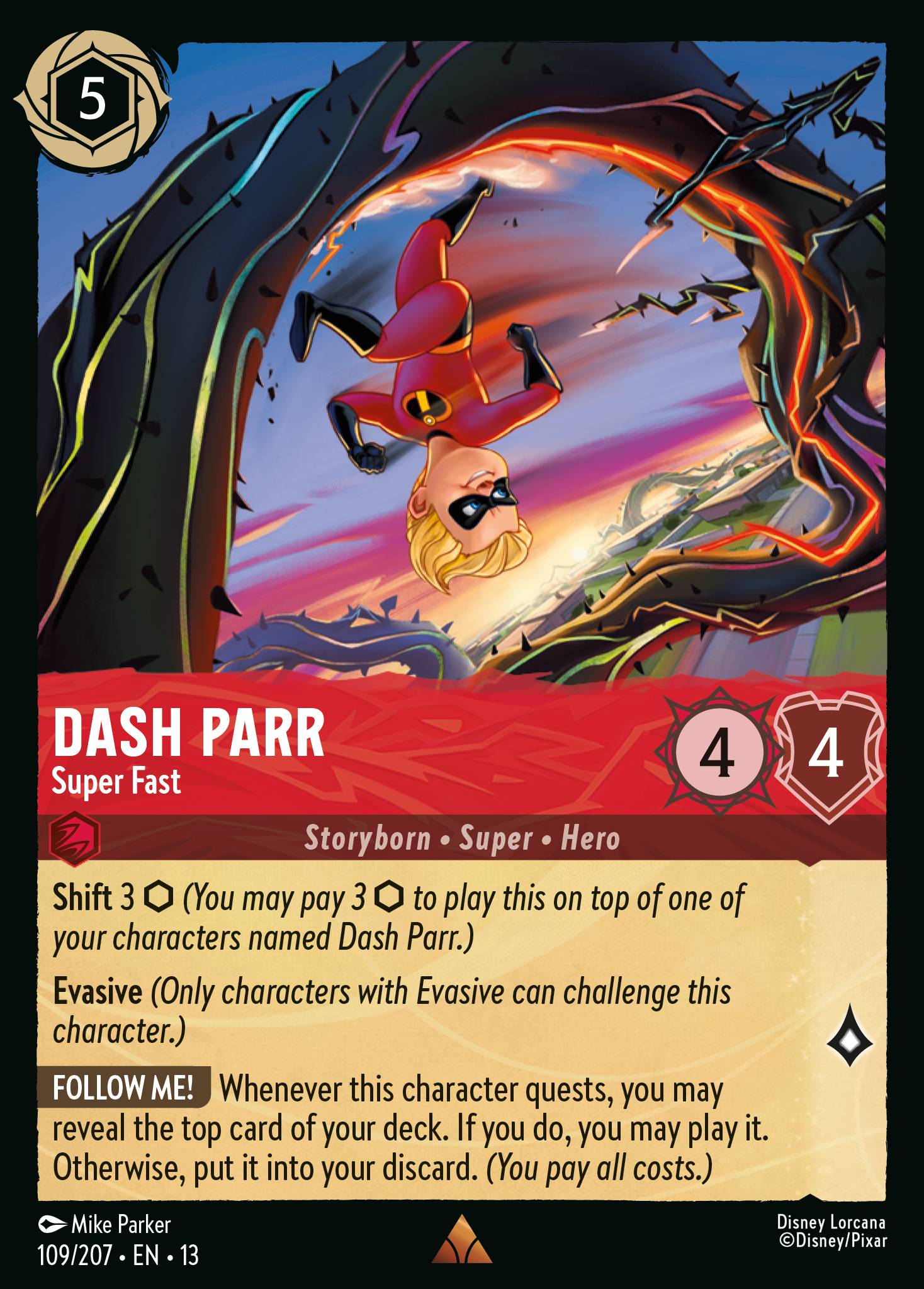 Carta Dash Parr - Super Fast del set Attack of the Vine!