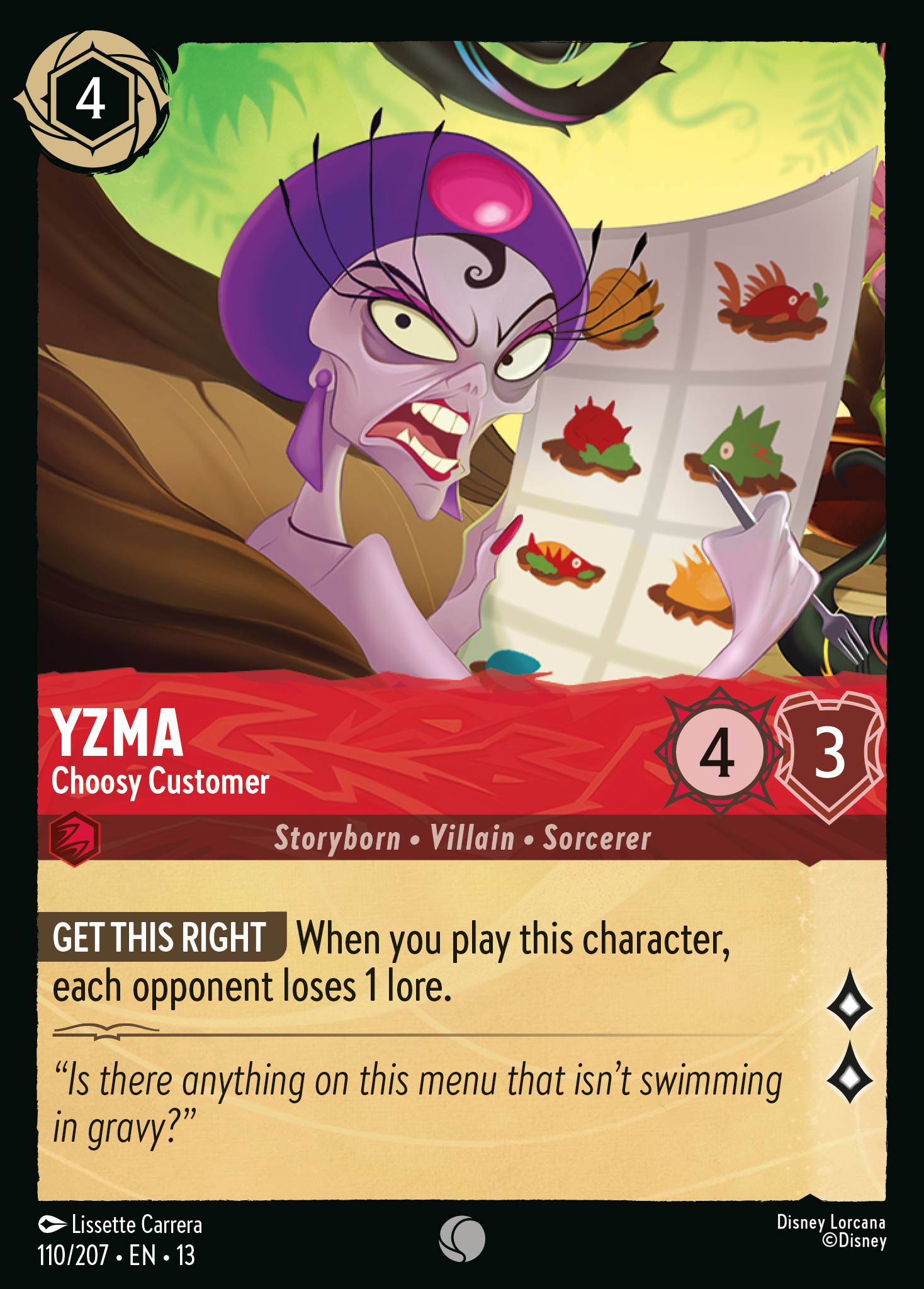 Carta Yzma - Choosy Customer del set Attack of the Vine!