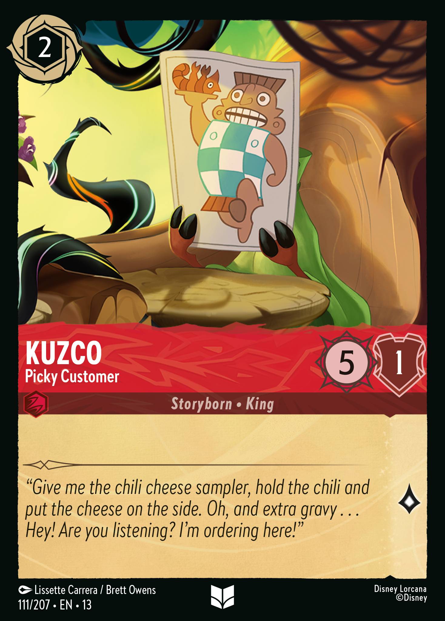 Carta Kuzco - Picky Customer del set Attack of the Vine!