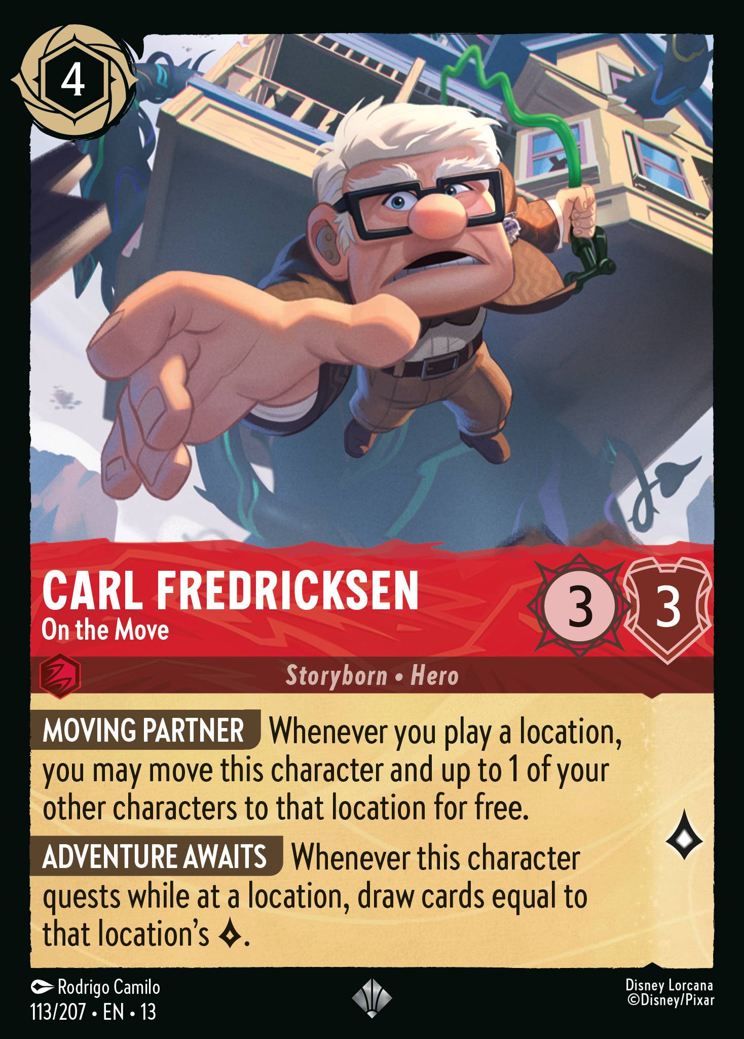 Carta Carl Fredricksen - On the Move del set Attack of the Vine!